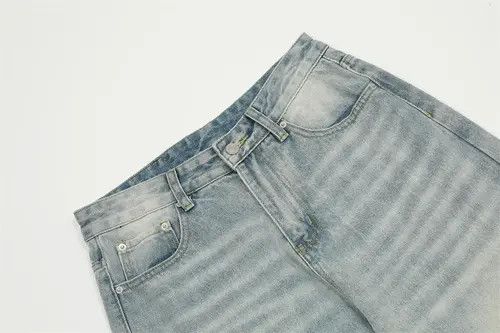 VIBE Men's street ripple washed straight jeans y2k Size US 32 / EU 48 - 5 Thumbnail