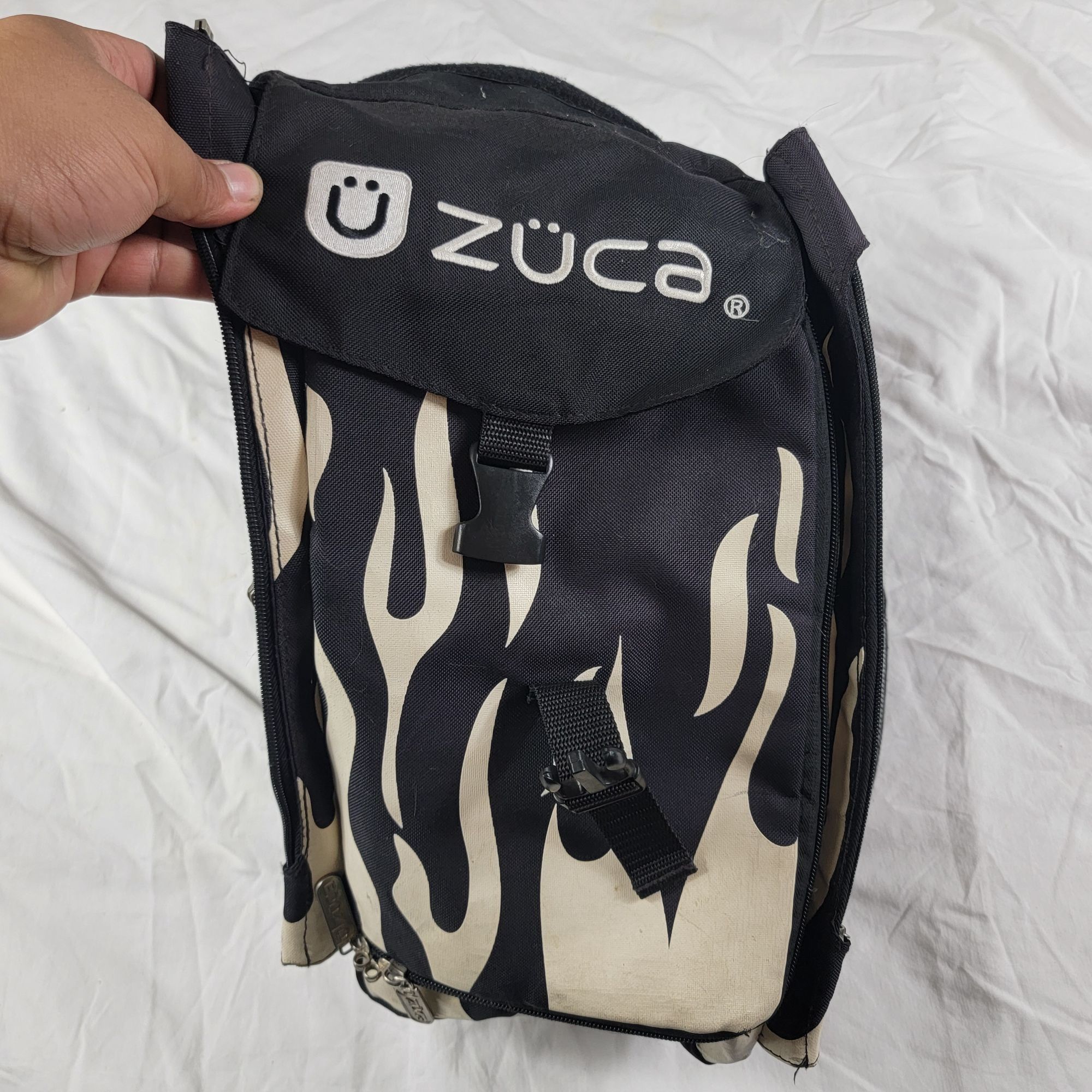 Other Zuca Black White Flame Design Insert Bag With Mesh Pockets T Size ONE SIZE - 3 Thumbnail