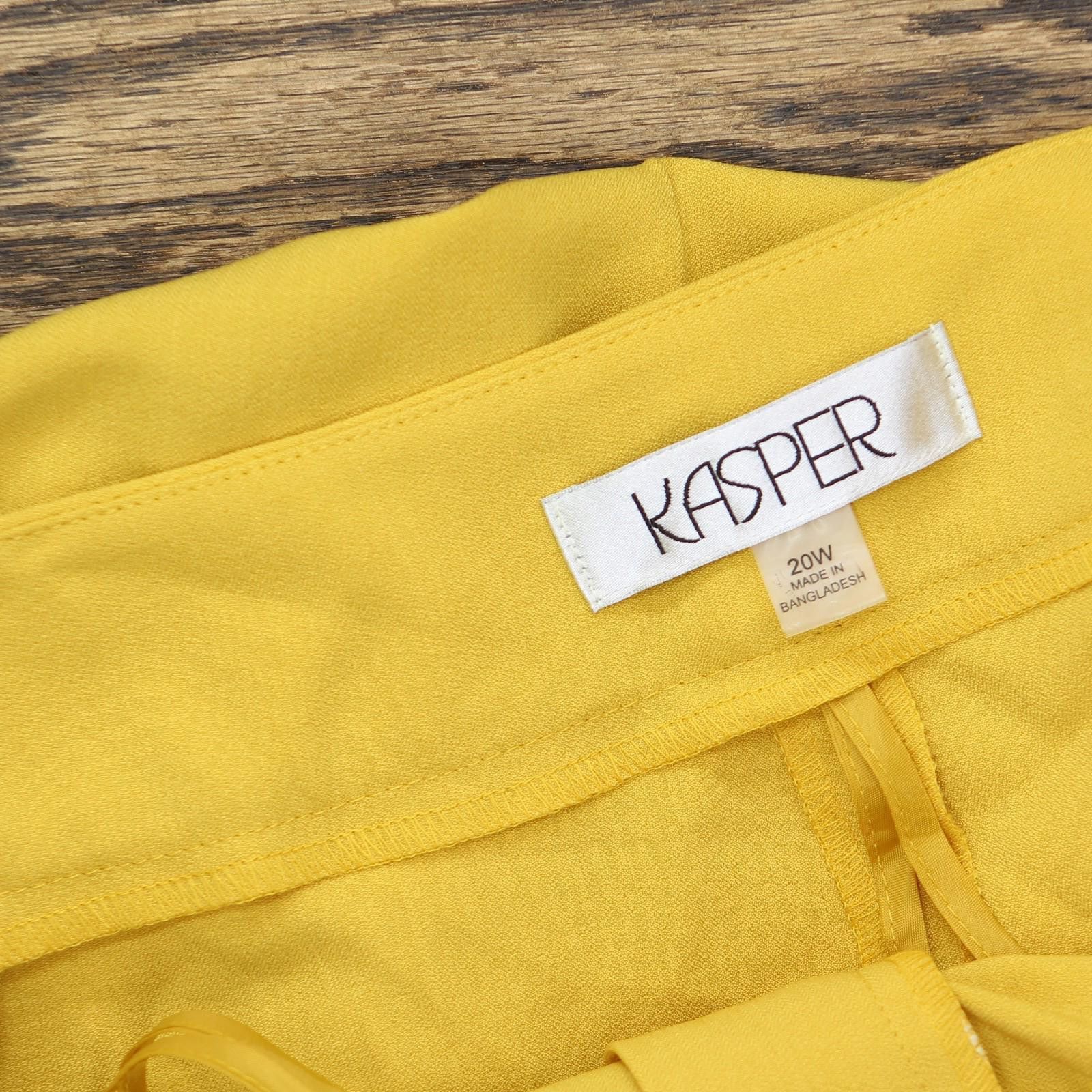 Other Nwt Kasper Fly Slim Pants 10902147 Butterscotch Yellow 20w Size 42" / US 20 - 4 Thumbnail