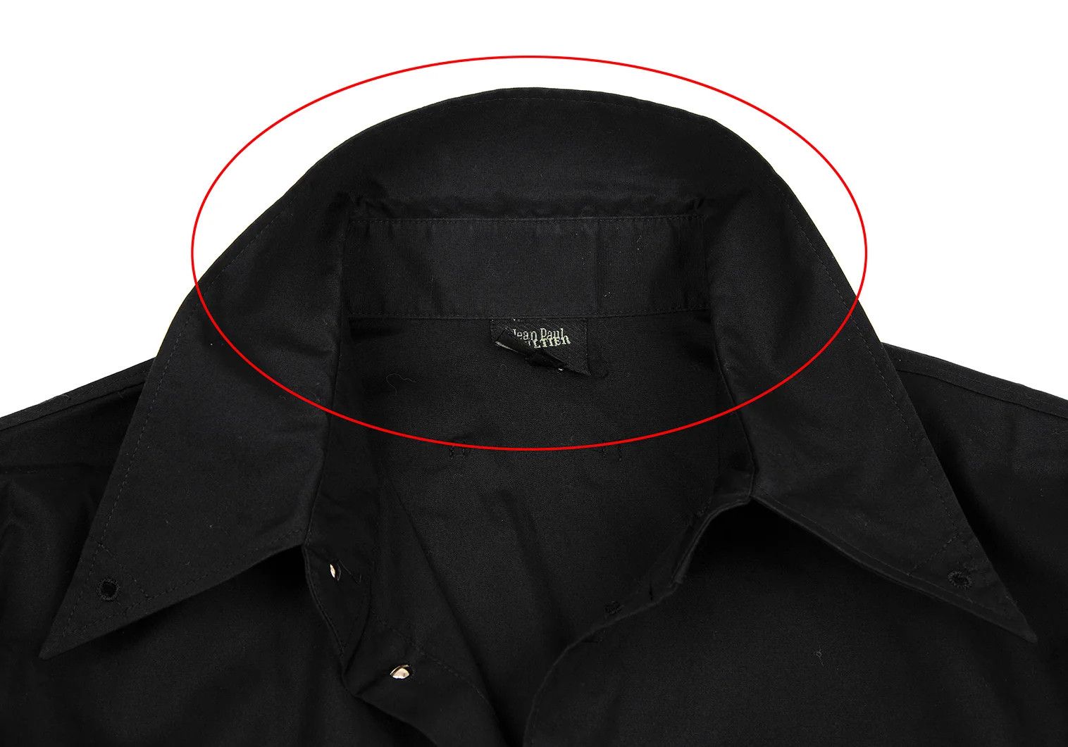 Jean Paul Gaultier Cotton Broad Shirt with Grommet Buttons in Black 48 Size US M / EU 48-50 / 2 - 4 Thumbnail