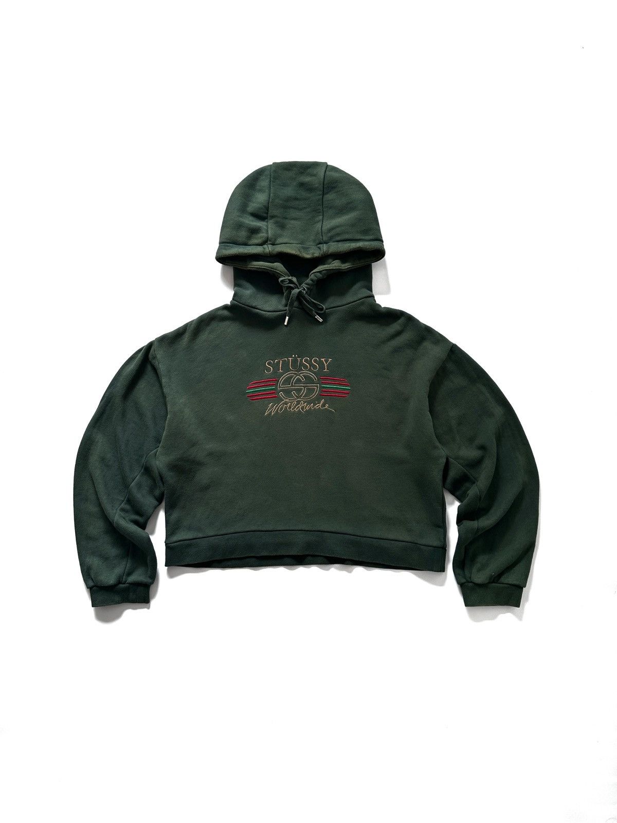 Stussy Stussy AU Worldwide G*cci Crop Hoodie Size S / US 4 / IT 40 - 1 Thumbnail