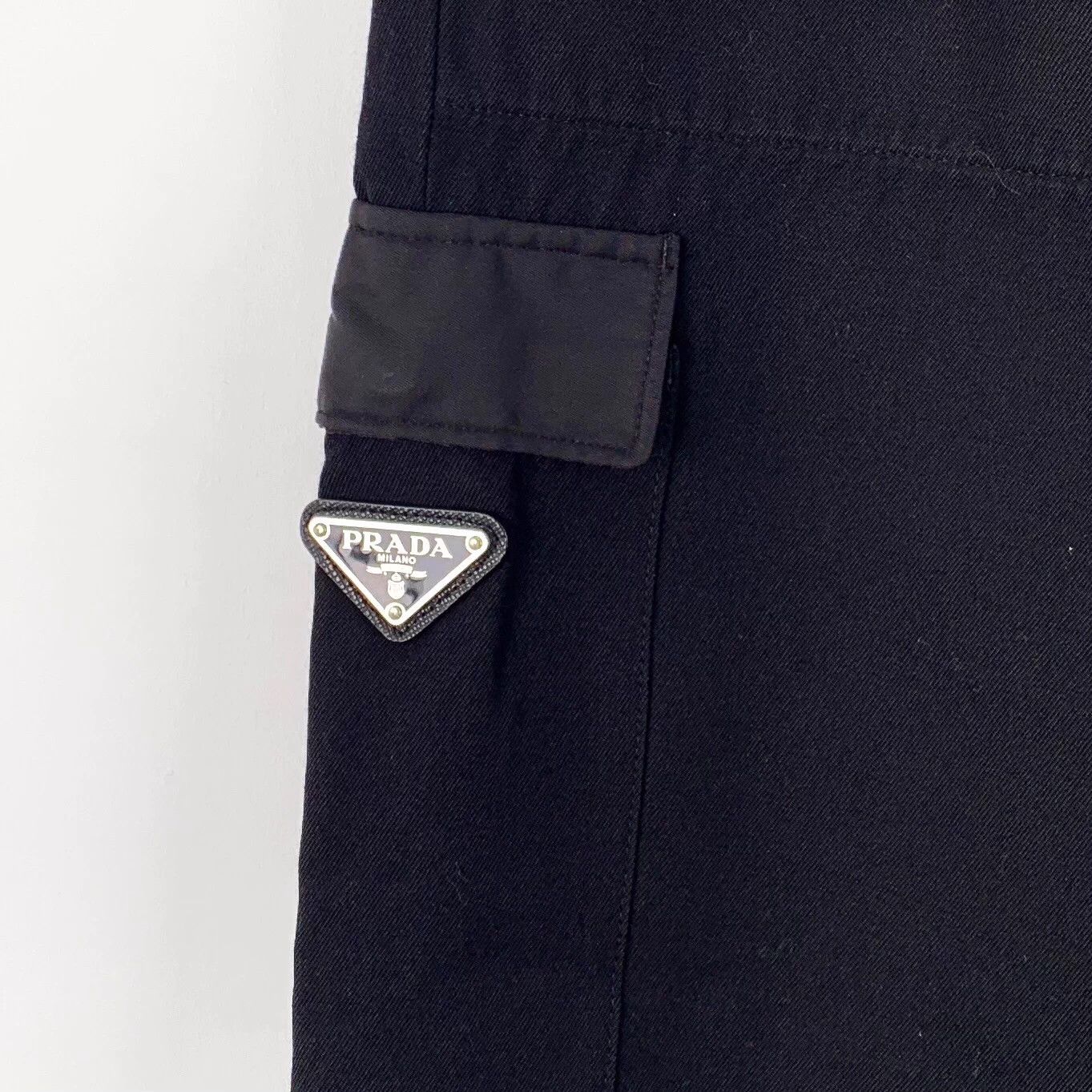 Prada Prada Black Wool Logo Joggers S (99% New) Size US 28 / EU 44 - 4 Thumbnail