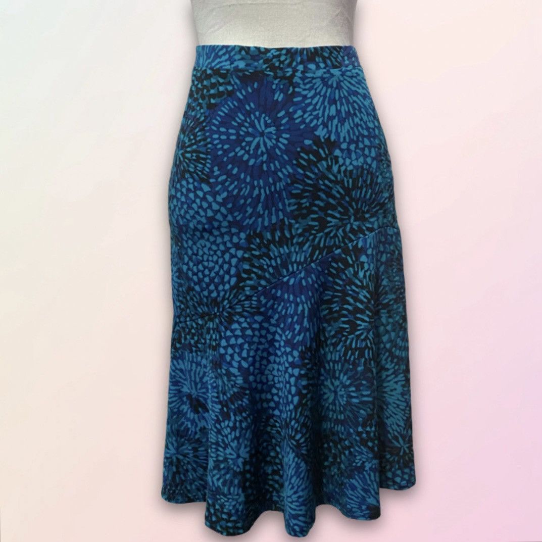 George George, Retro, Teal & Turquoise Starburst Flare Skirt Size 30" / US 8 / IT 44 - 1 Thumbnail
