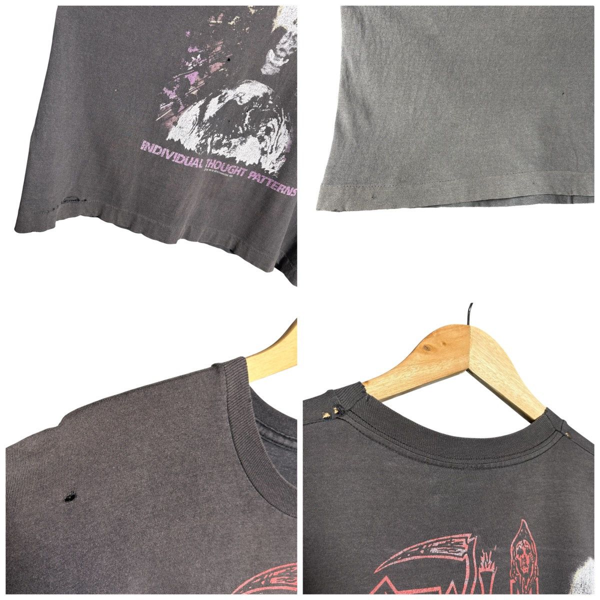 Band Tees Vintage 90s Death Individual Thought Patterns Tour Band Tee Size US XL / EU 56 / 4 - 10 Thumbnail