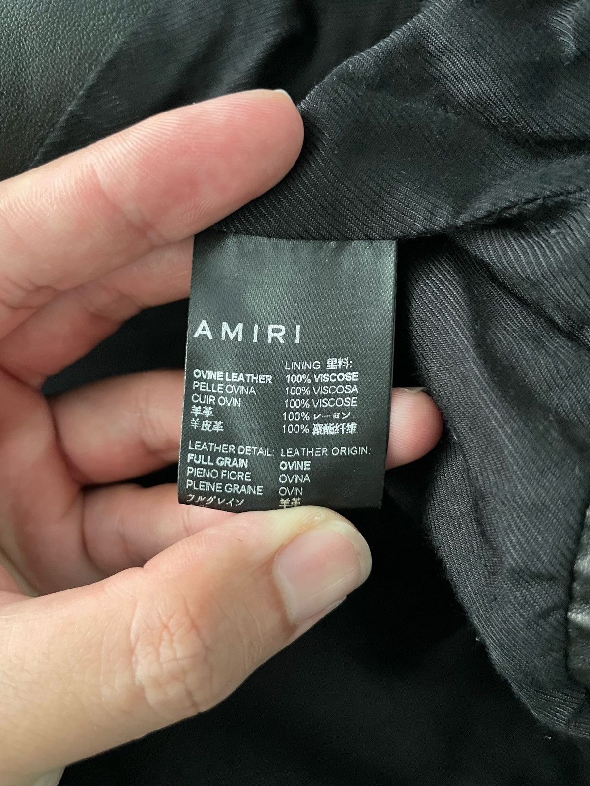 Amiri AMIRI Embroidered Collar Leather Jacket Size US M / EU 48-50 / 2 - 9 Thumbnail
