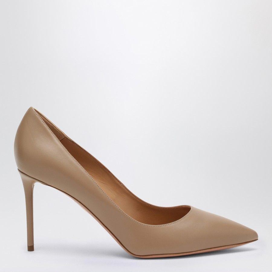 Aquazzura o1d2blof0824 Leather Décolleté in Beige Size US 11 / IT 41 - 1 Thumbnail