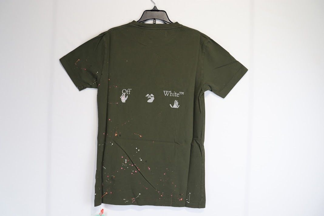 Off-White o1rshd1 Vintage Pant Short Sleeve Tee in Green Size US XXS / EU 40 - 6 Thumbnail