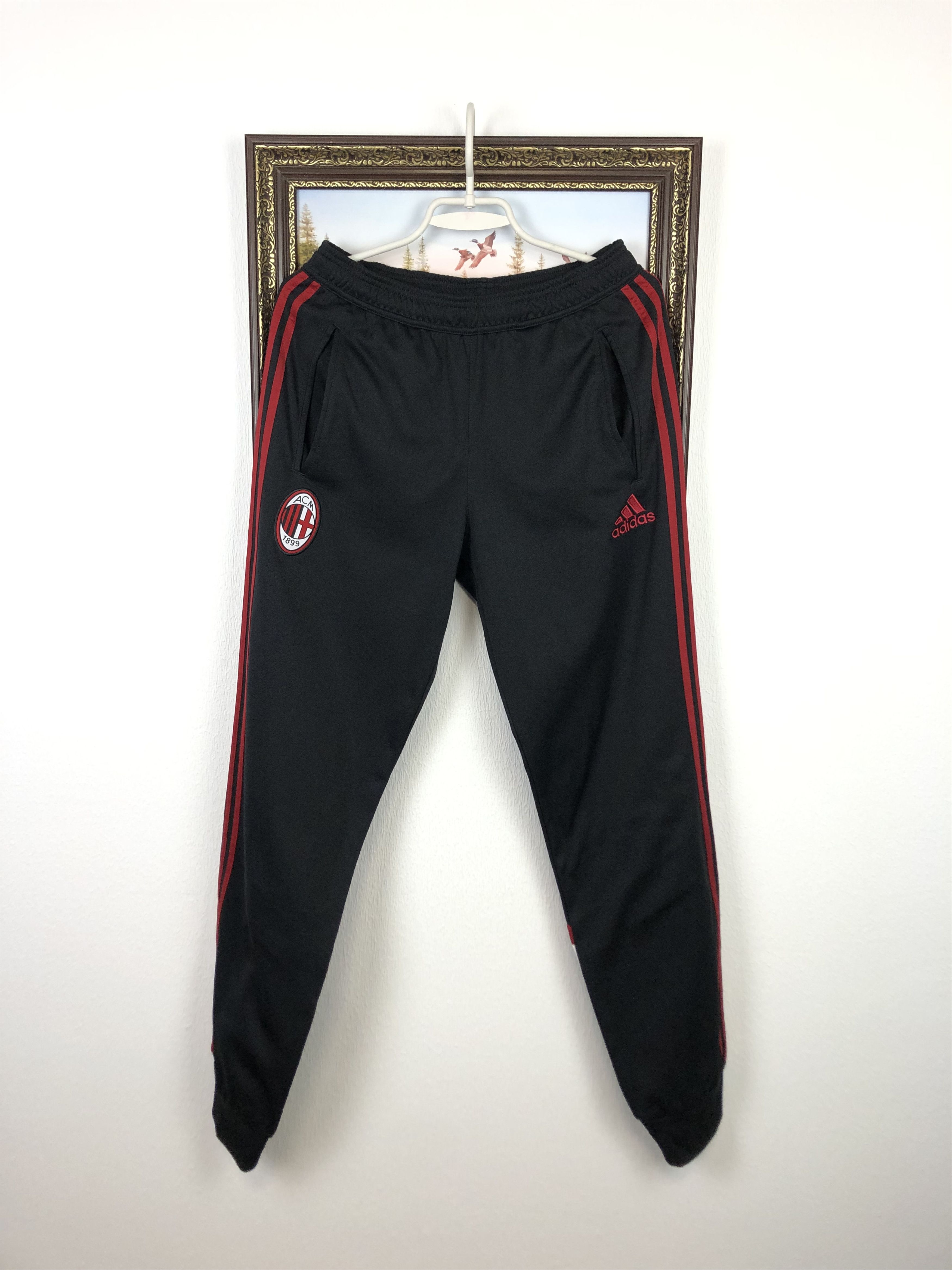 Adidas Vintage Adidas AC Milan Football Sweatpants Soccer Pants Size US 30 / EU 46 - 1 Thumbnail
