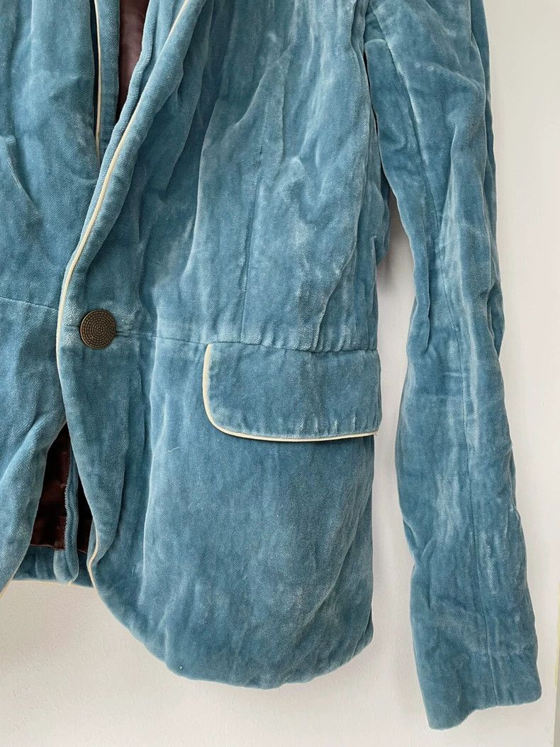 Jean Paul Gaultier Jean Paul Gaultier Blue velvet jacket 2504-Nextarrow Size US XXS / EU 40 - 7 Thumbnail