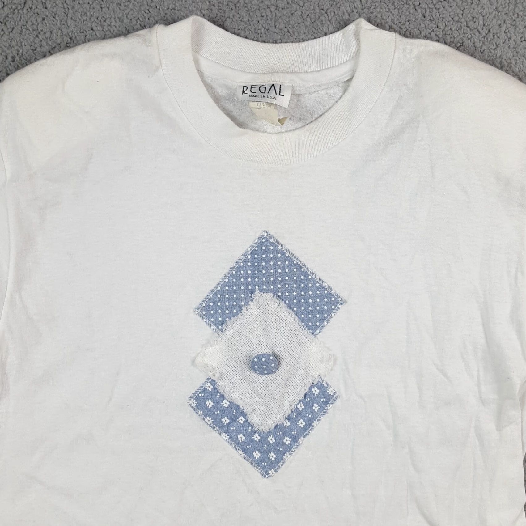 Etro VINTAGE Regal T-Shirt Shirt Womens XS Petite White 90s Flower Retro Short Sleeve Top Size XS / US 0-2 / IT 36-38 - 2 Thumbnail