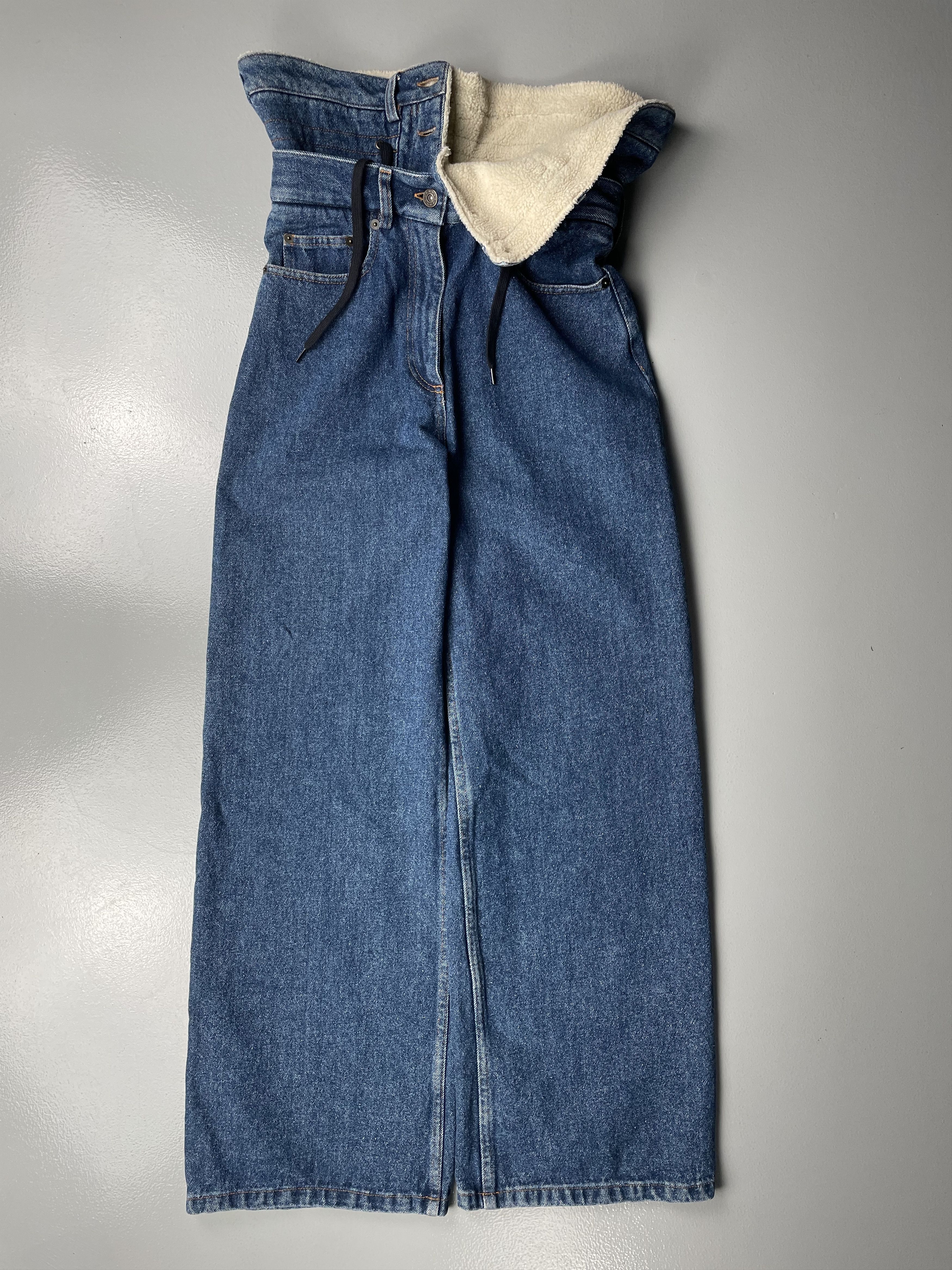 Y/Project Y/Project Asymmetric Waist Jeans Blue | Grailed