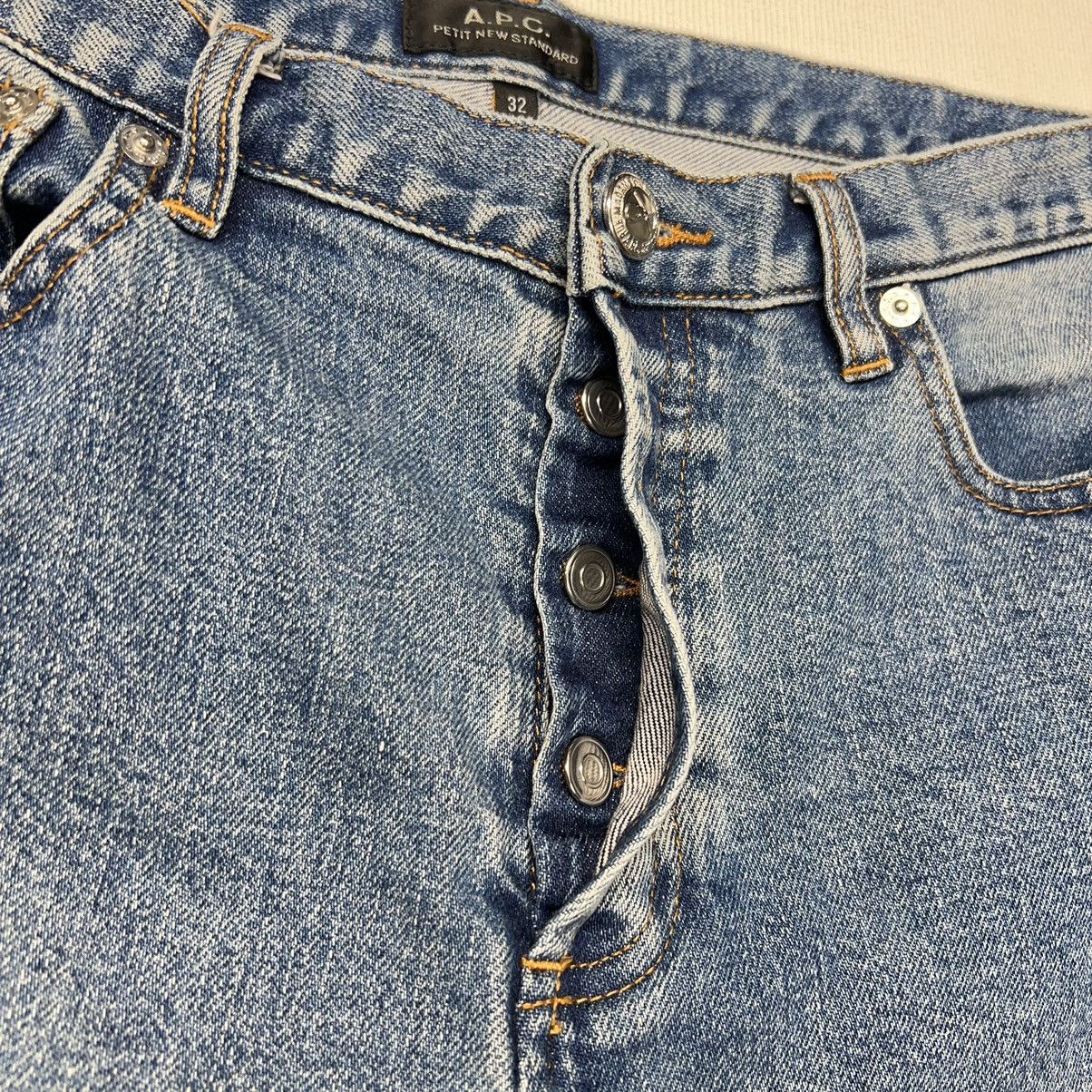 A.P.C. APC Petite New Standard Jeans Blue Denim Washed Faded Unisex Size US 32 / EU 48 - 8 Thumbnail