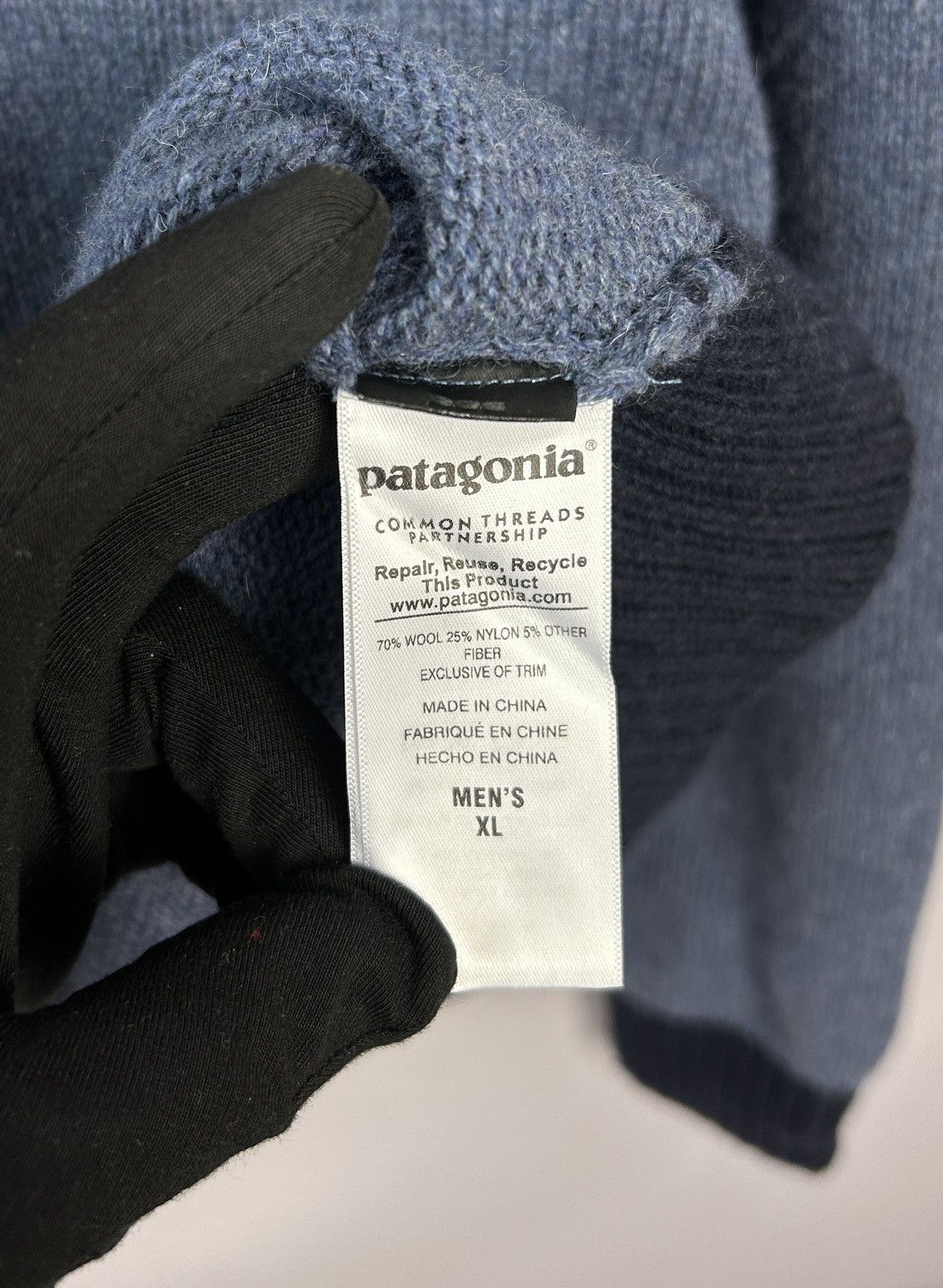 Patagonia Patagonia Wool Blend Blue Navy Sweater Size XL Size US XL / EU 56 / 4 - 11 Thumbnail
