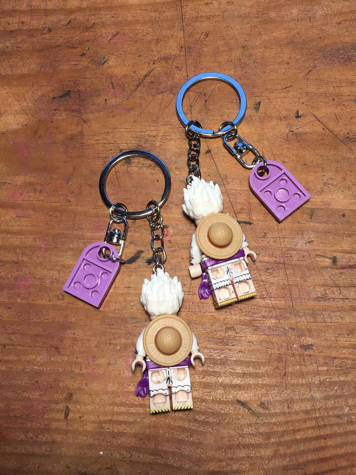 Anime One Piece Luffy Gear 5 Joy Boy anime keychain minifigure Size ONE SIZE - 7 Thumbnail