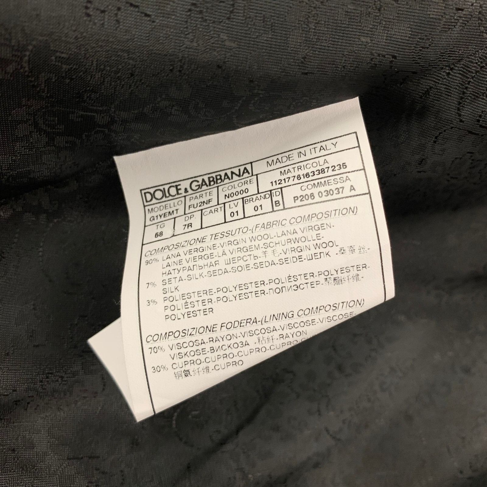 Dolce & Gabbana DOLCE & GABBANA Size 48 Black Wool Blend Buttoned Vest Size 48R - 4 Thumbnail