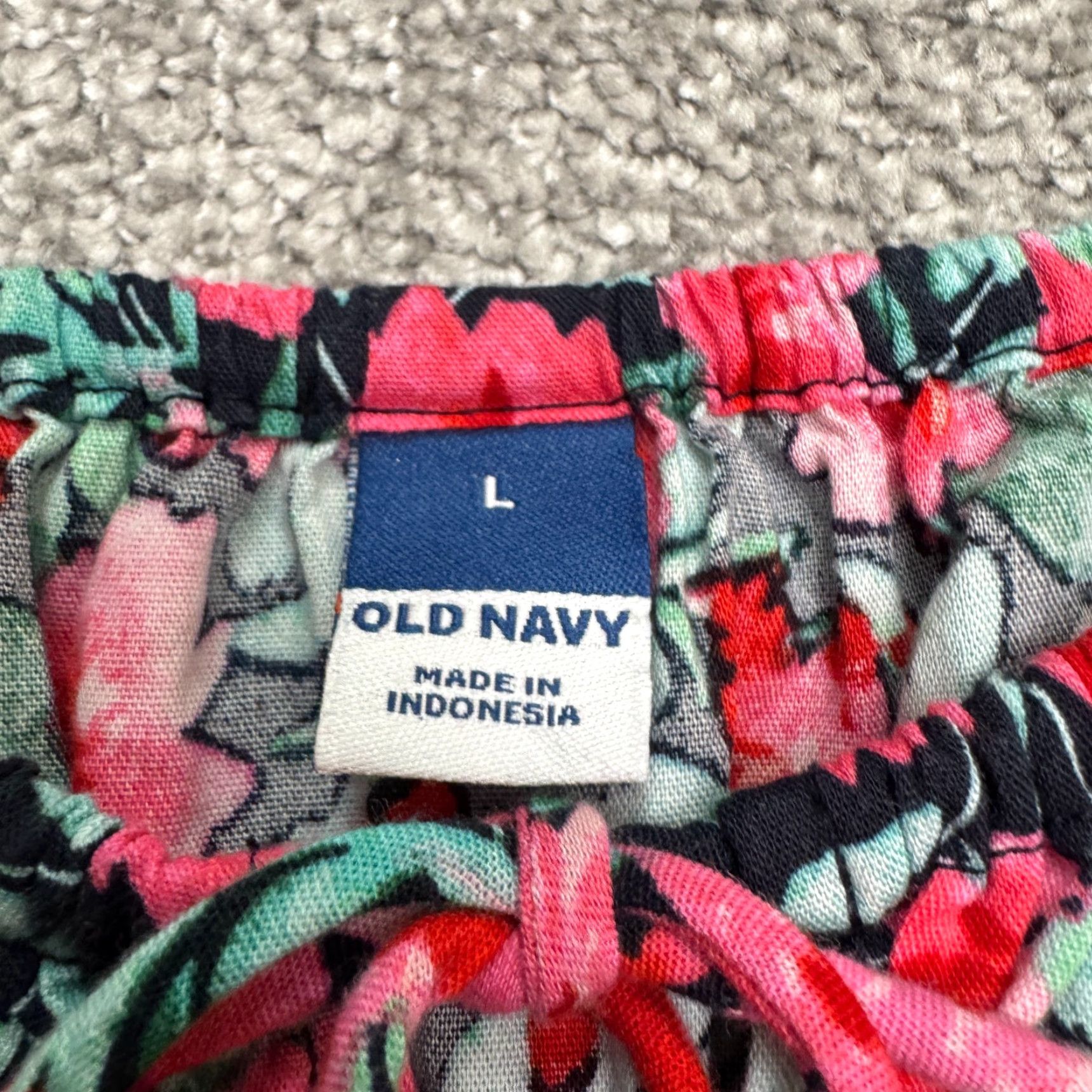 Old Navy Old Navy Smocked Aline Mini Dress Womens L Pink Floral Elastic Summer NWT Size L / US 10 / IT 46 - 4 Thumbnail