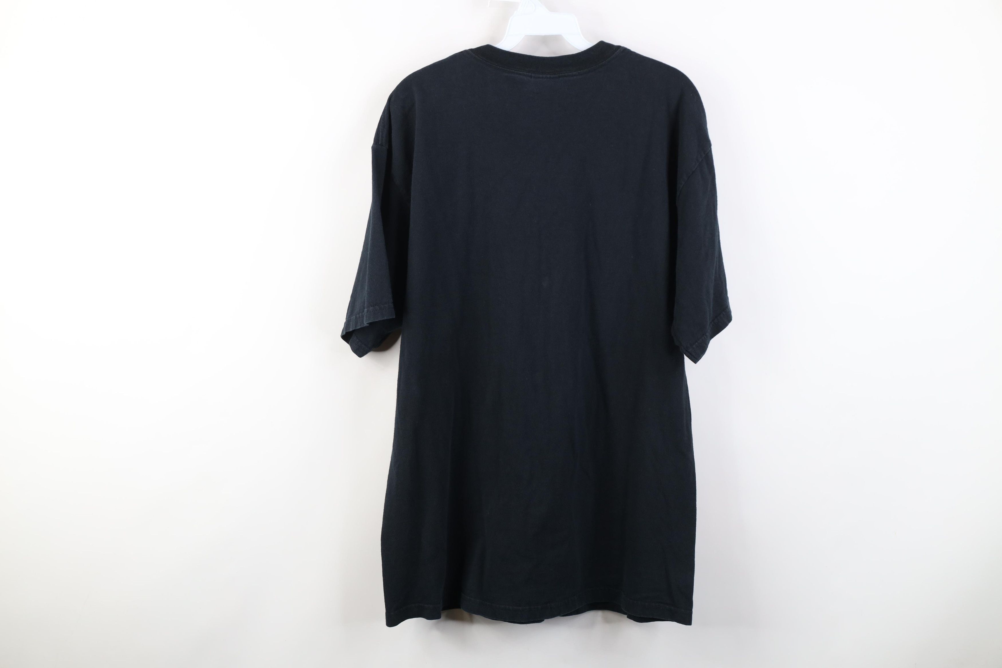 Vintage Vintage 90s Y2K Streetwear Heavyweight Cotton T-Shirt Black Size US L / EU 52-54 / 3 - 10 Thumbnail