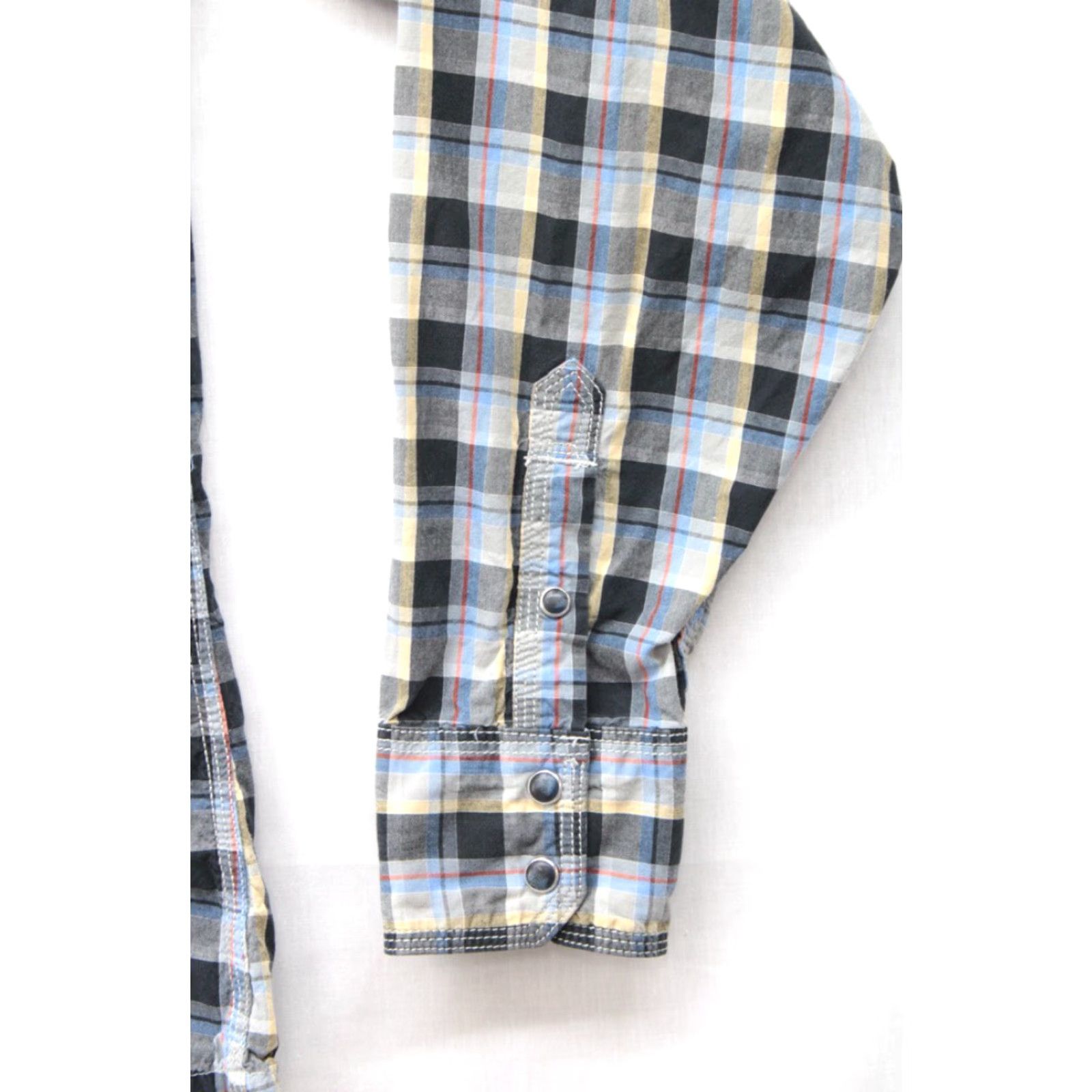 Wrangler VINTAGE Wrangler 20X Western Shirt Men's Large Pearl Snap Black Plaid Cowboy Rodeo Work Size US L / EU 52-54 / 3 - 3 Thumbnail