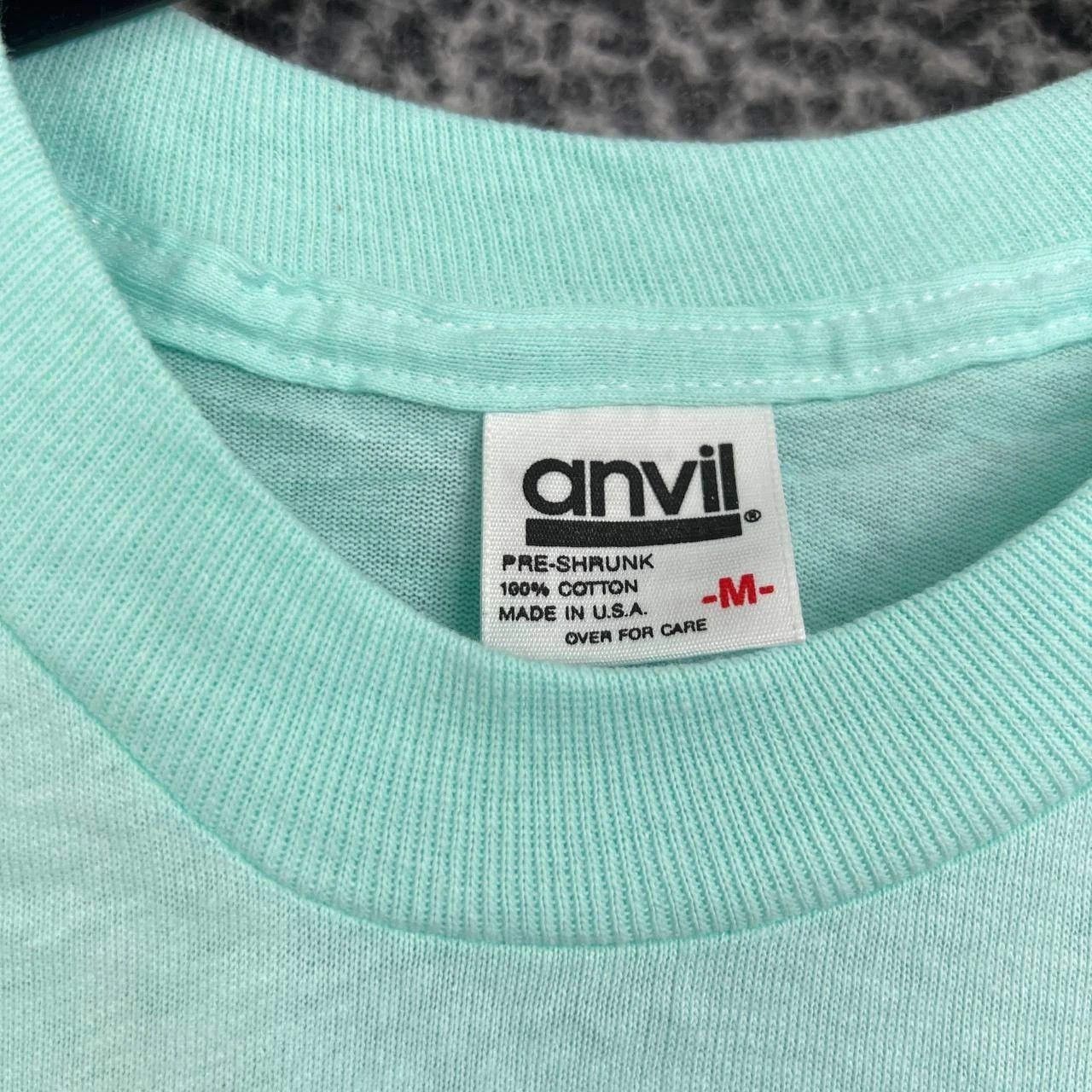 Anvil Vintage Circle Bell Shirt Men Medium Blue Anvil Short Sleeve Size US M / EU 48-50 / 2 - 3 Thumbnail
