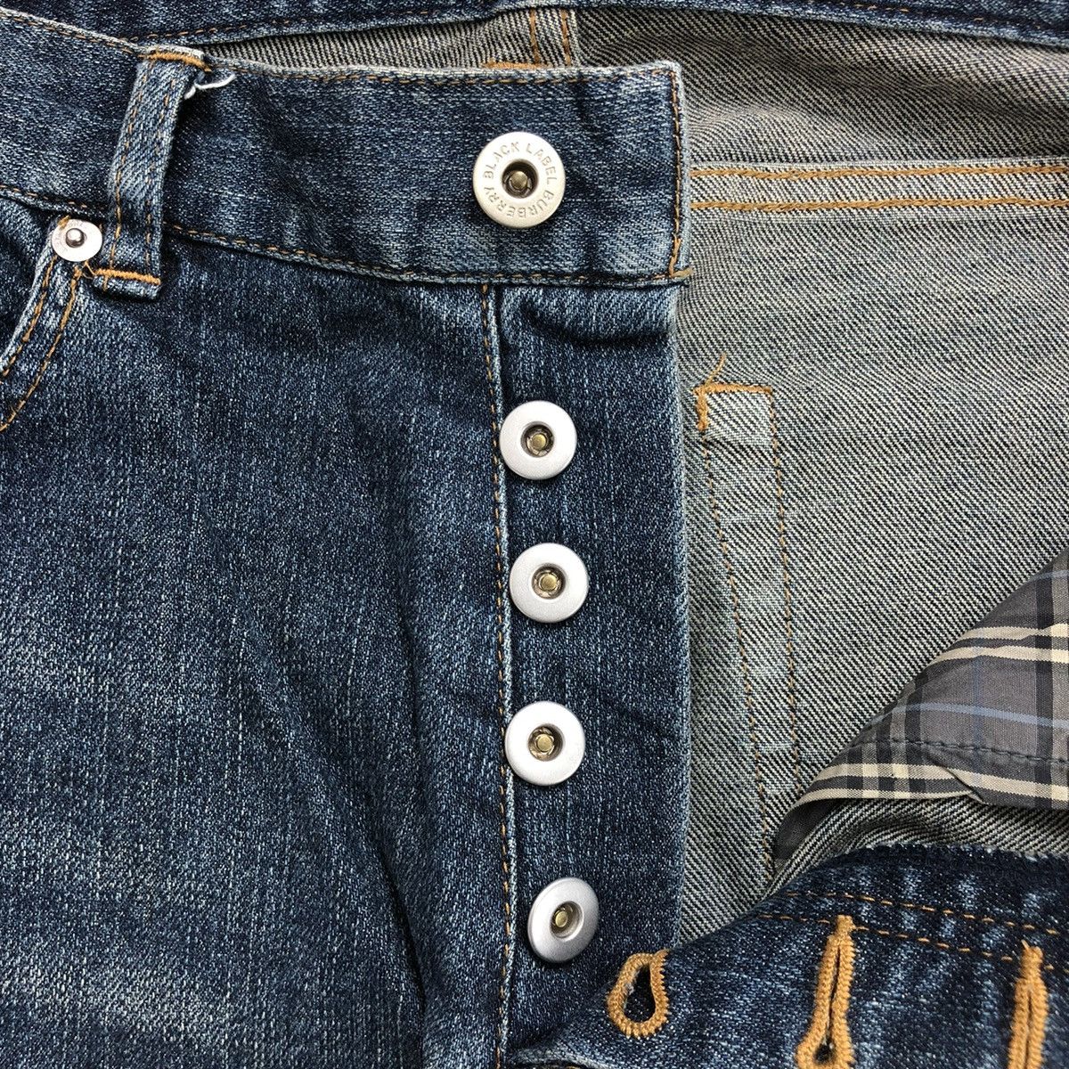 Black Label × Burberry × Designer Vintage Burberry Black Label Black Wased Faded Denim Size US 27 - 6 Thumbnail