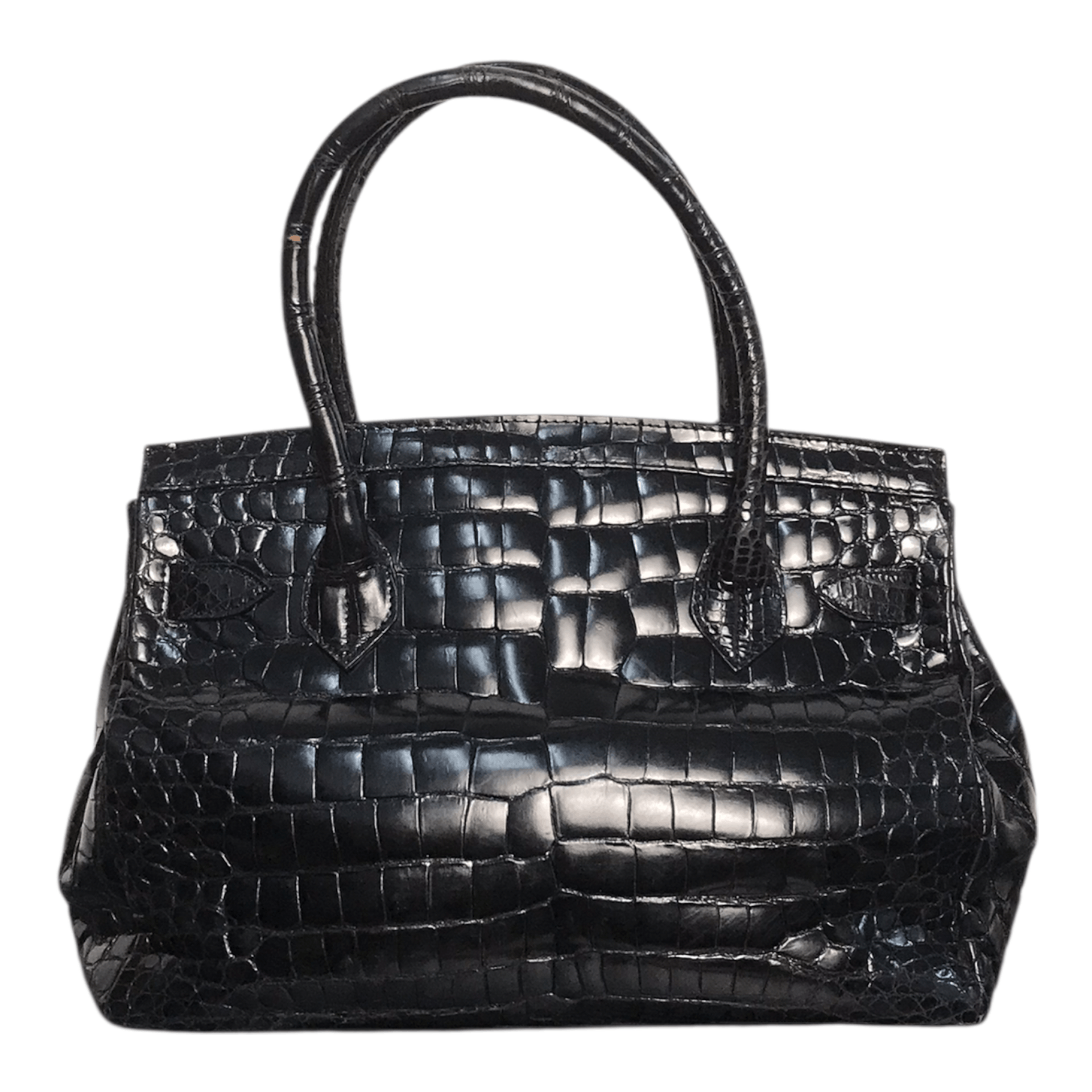 Leather G.Borri Crocodile Leather Birkin Handbag Size ONE SIZE - 5 Thumbnail