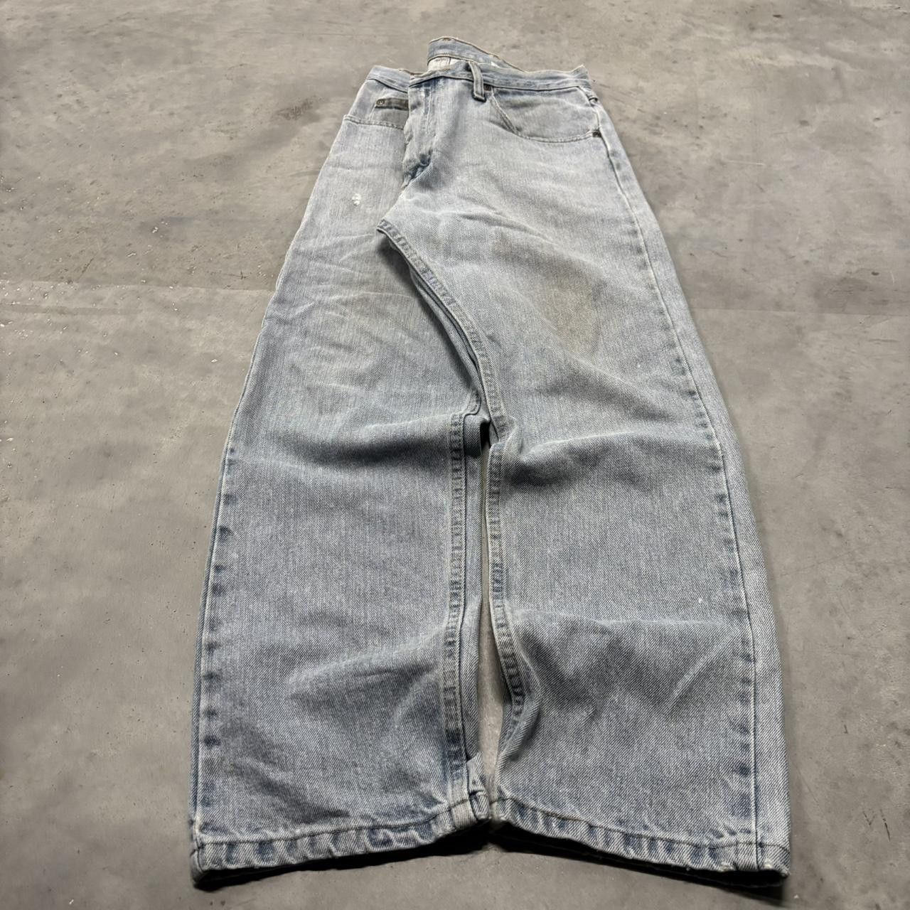 Japanese Brand × Vintage Crazy Vintage Y2K/2000s Faded Light Wash Essential Denim Jeans! Size US 33 - 3 Thumbnail