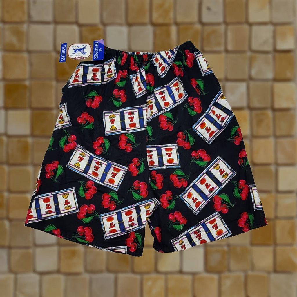Vintage VINTAGE Infinity Chic Casino Slot Machine Lucky 7 Women's M Retro High Waist Shorts Size 26" / US 2 / IT 38 - 1 Thumbnail
