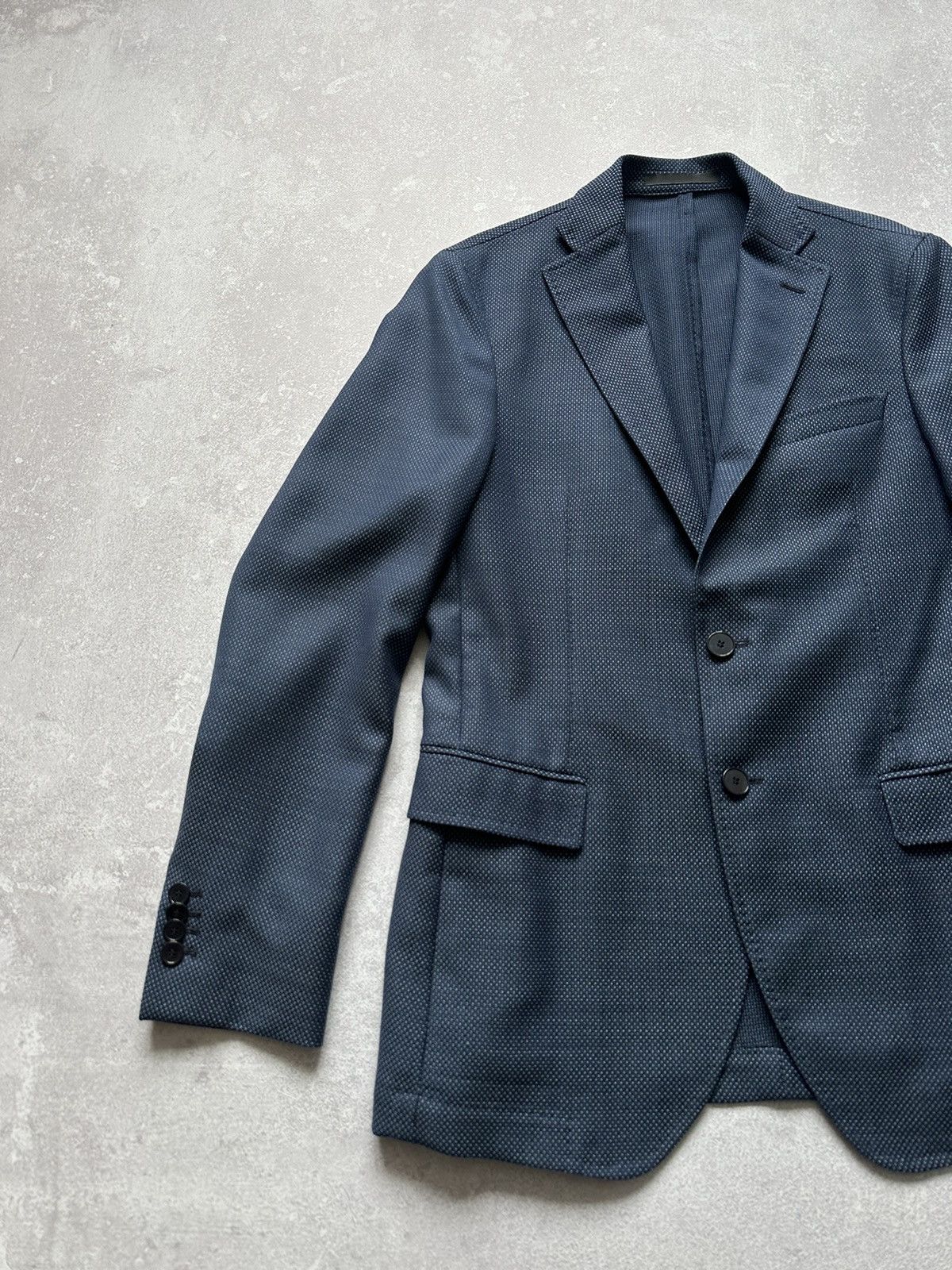 Boggi Blazer BOGGI Milano Wool size 48 blue Size 48R - 2 Thumbnail