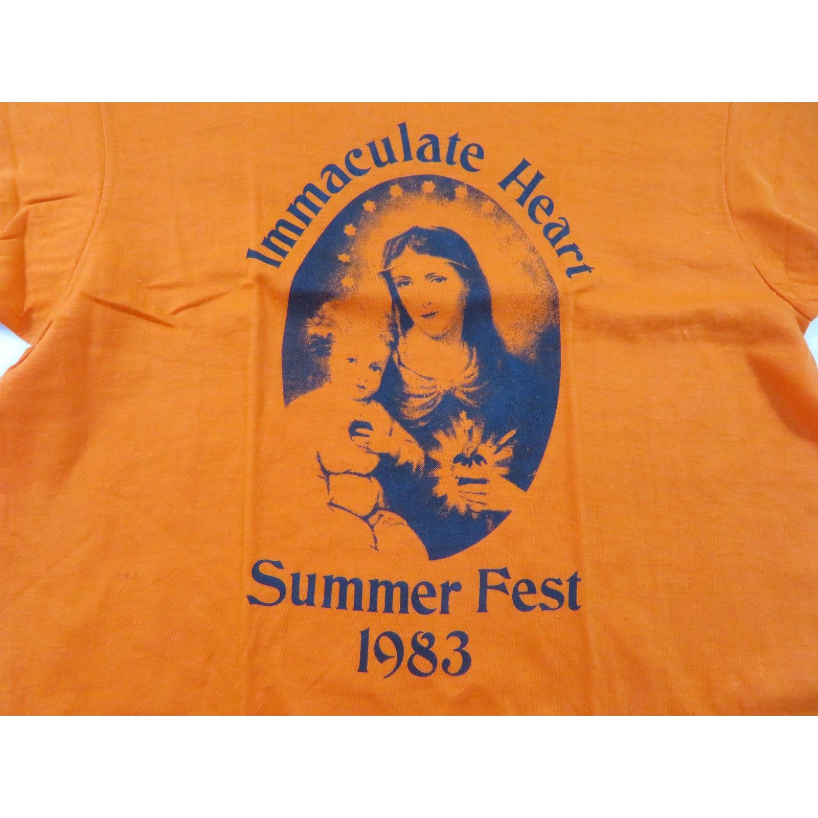 Other Immaculate Heart Summerfest 1983 Orange Black T-shirt Sz M Size US M / EU 48-50 / 2 - 7 Thumbnail