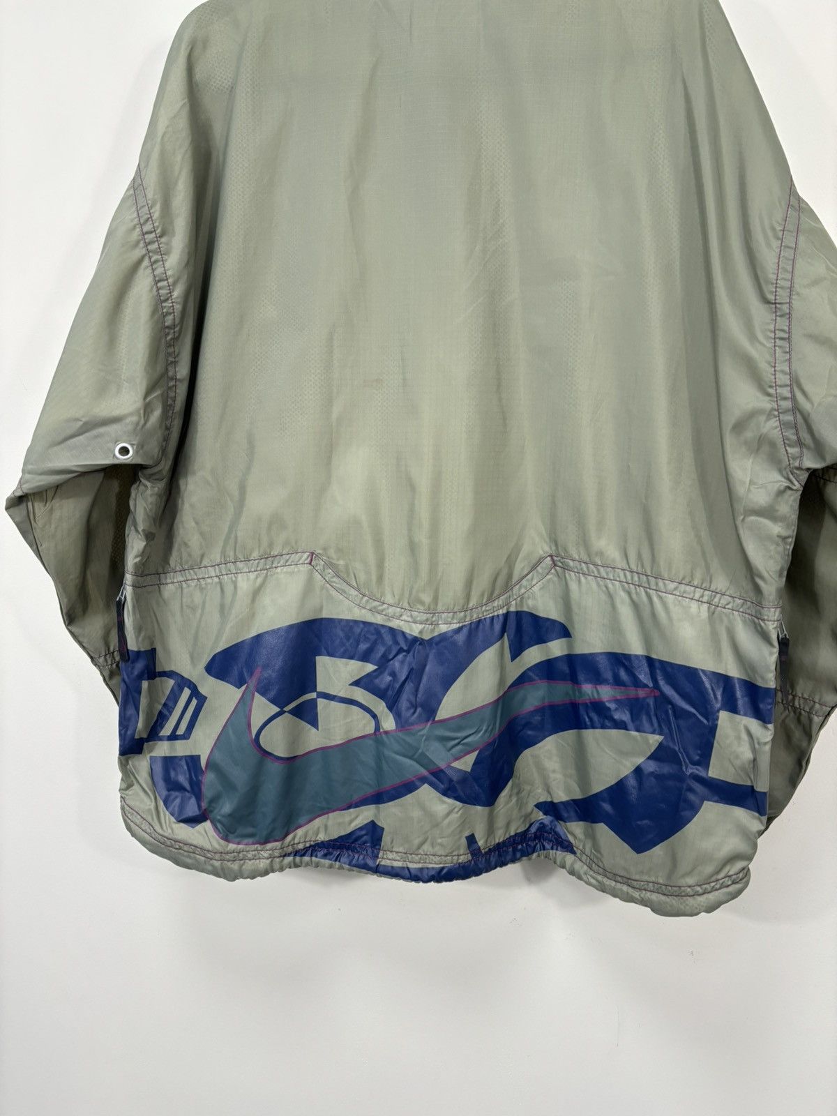 Nike Vintage Nike Y2K Big Back Logo 1/4 Zip Nylon Anorak Jacket Size US L / EU 52-54 / 3 - 12 Thumbnail