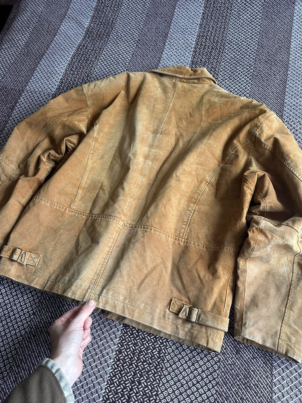 Vintage Vintage Hudson Real Leather Jacket Sun Faded Washed Size L Size US L / EU 52-54 / 3 - 16 Thumbnail