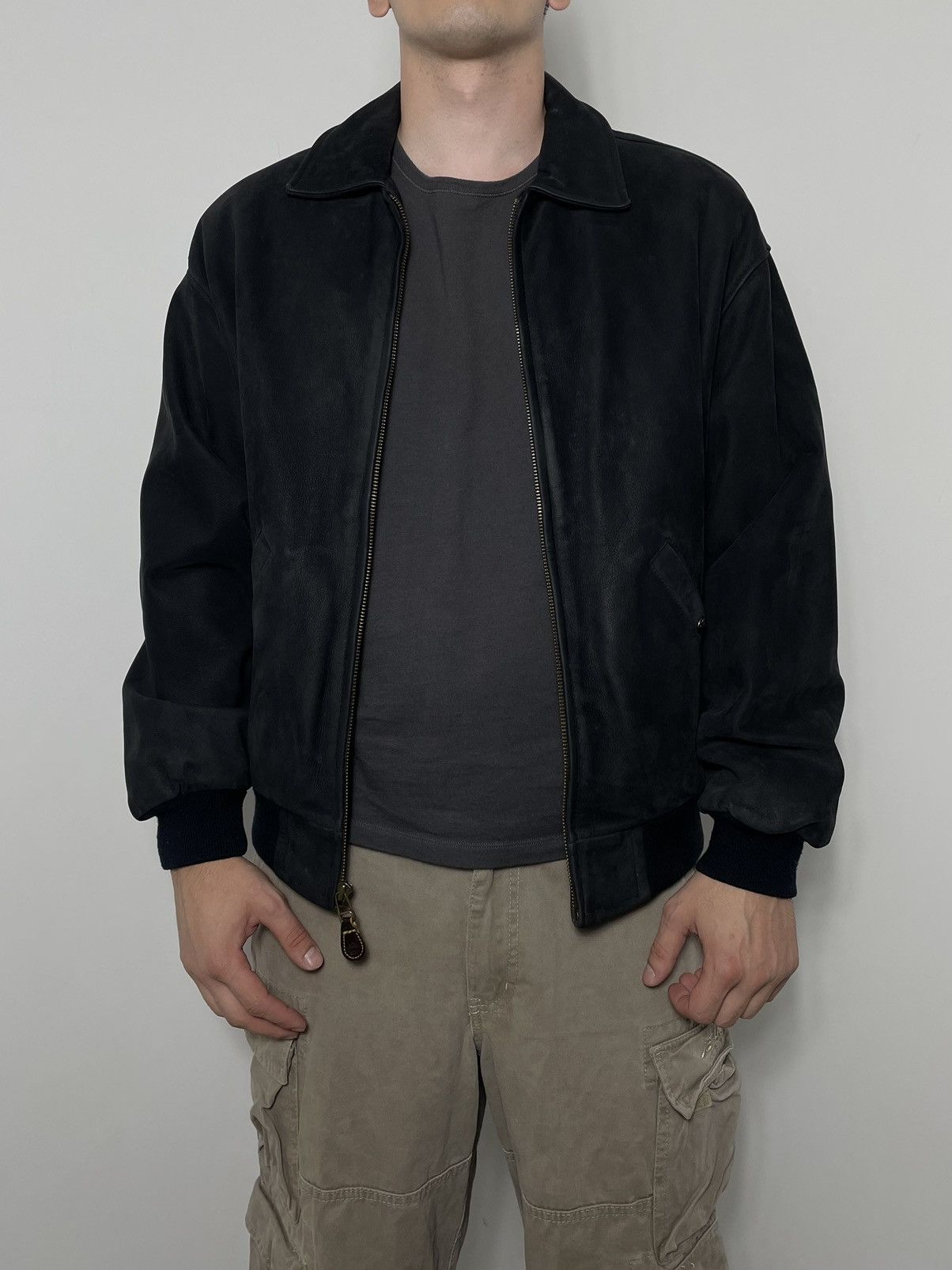 Timberland × Vintage Timberland Leather Black Bomber Weather-gear Size US L / EU 52-54 / 3 - 22 Thumbnail