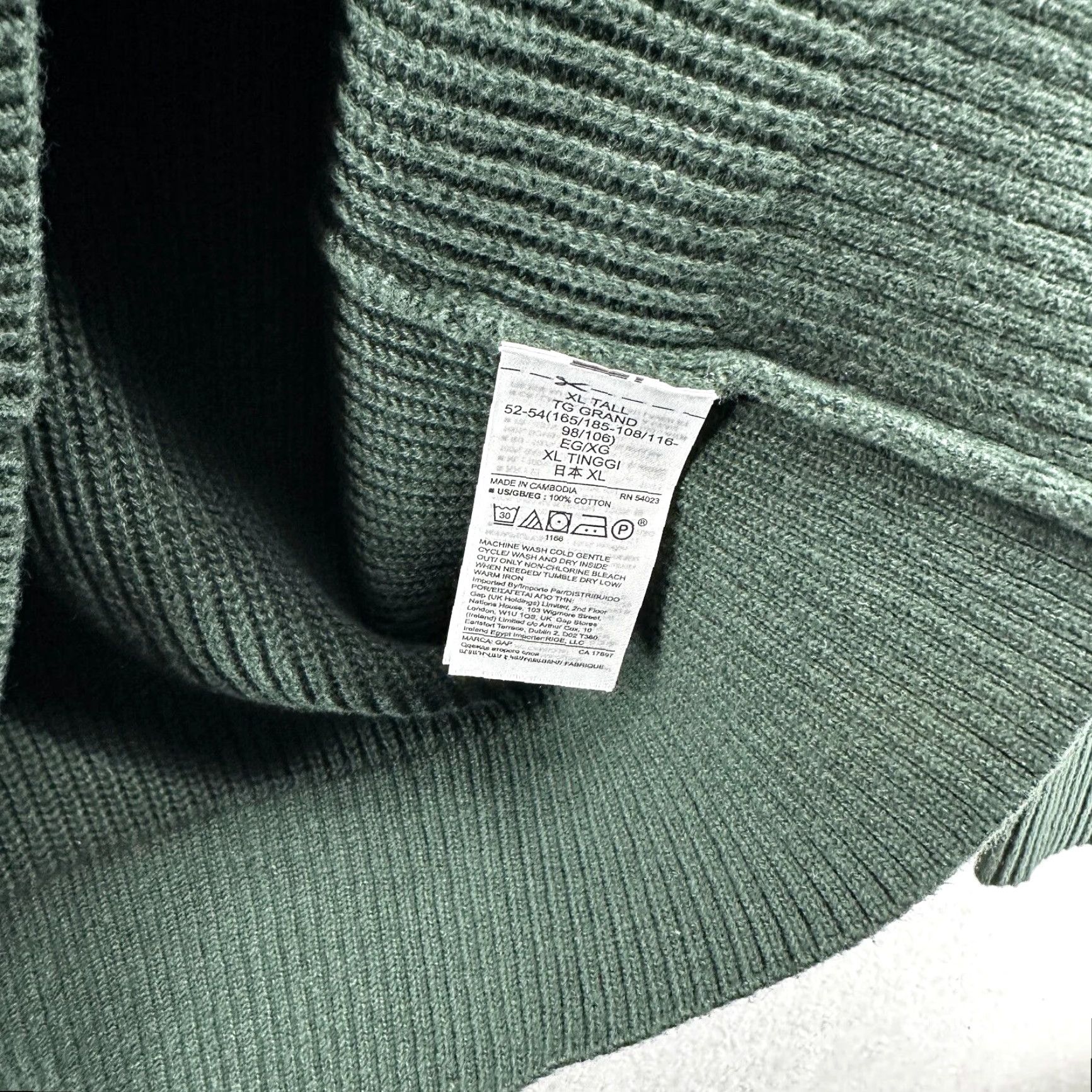 Gap VINTAGE Gap Heavy Knit Sweater Mens XLT Green Crewneck Long Sleeve Pullover Fisherman 90s Big & Tall Size US XL / EU 56 / 4 - 7 Thumbnail