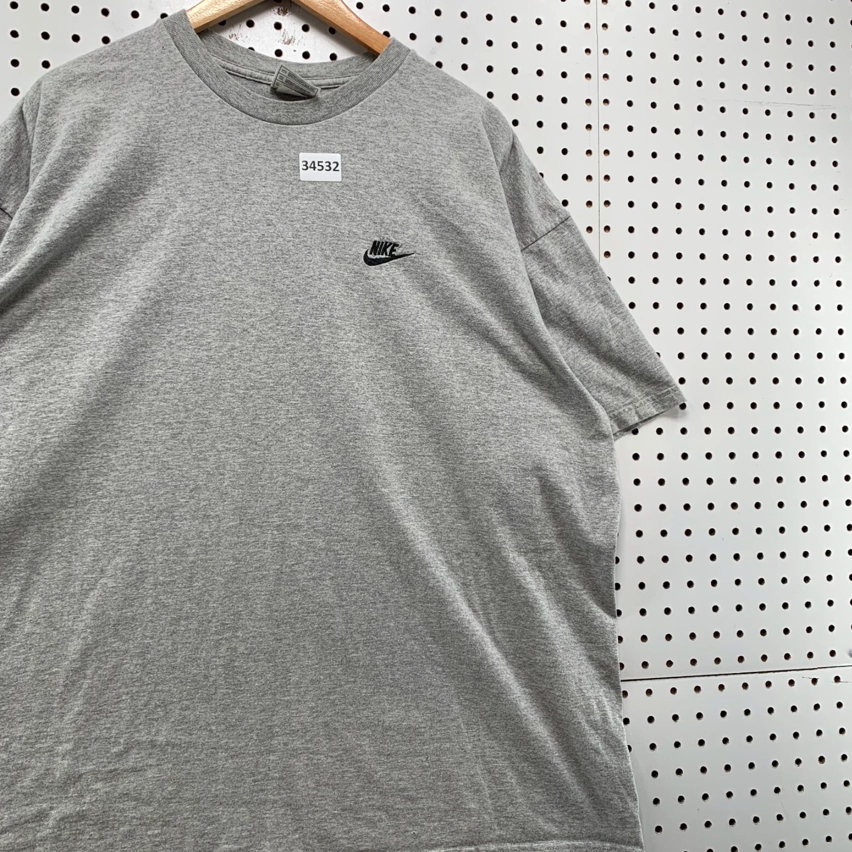 Nike Vintage 90s Nike Shirt Mens 2XL Gray Spell Out Swoosh Made USA 26.5x30 Size US XXL / EU 58 / 5 - 4 Thumbnail