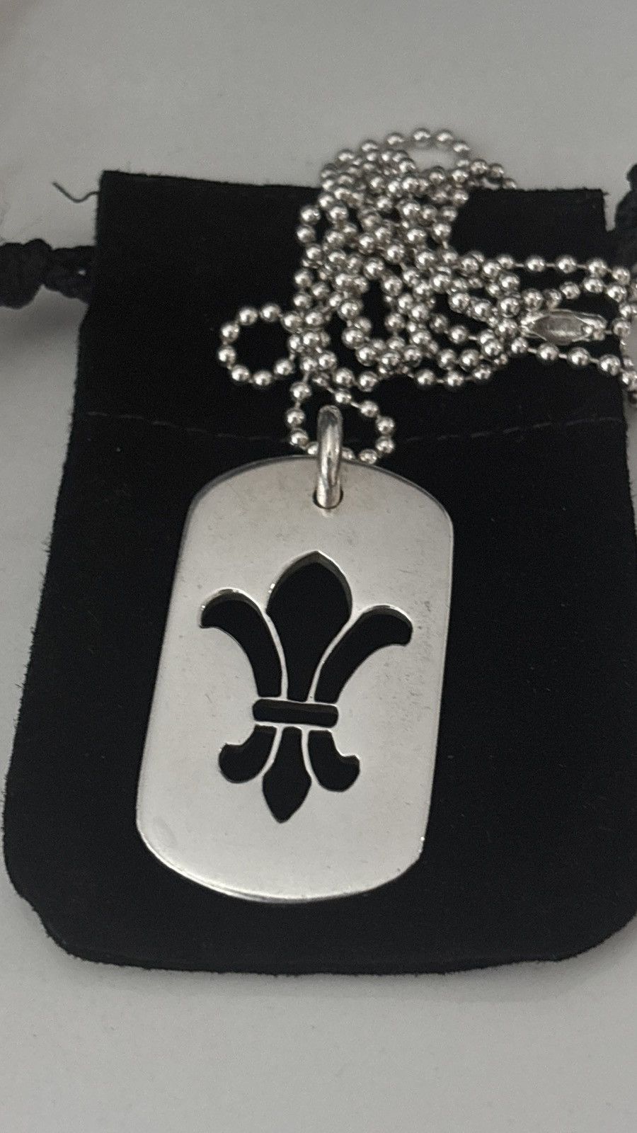 Chrome Hearts *Rare* Chrome Hearts Fleur Dog Tag Size ONE SIZE - 5 Thumbnail