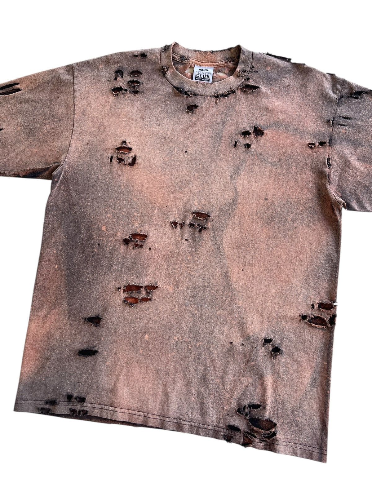 Vintage Thrashed!!! Distressed Acid Wash Grunge Pro Club Shirt Size US XL / EU 56 / 4 - 4 Thumbnail