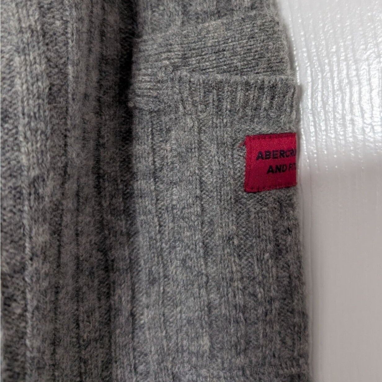 Abercrombie & Fitch Abercrombie & Fitch Ribbed Sweater Mens Size XL Gray Chunky Size US XL / EU 56 / 4 - 4 Thumbnail