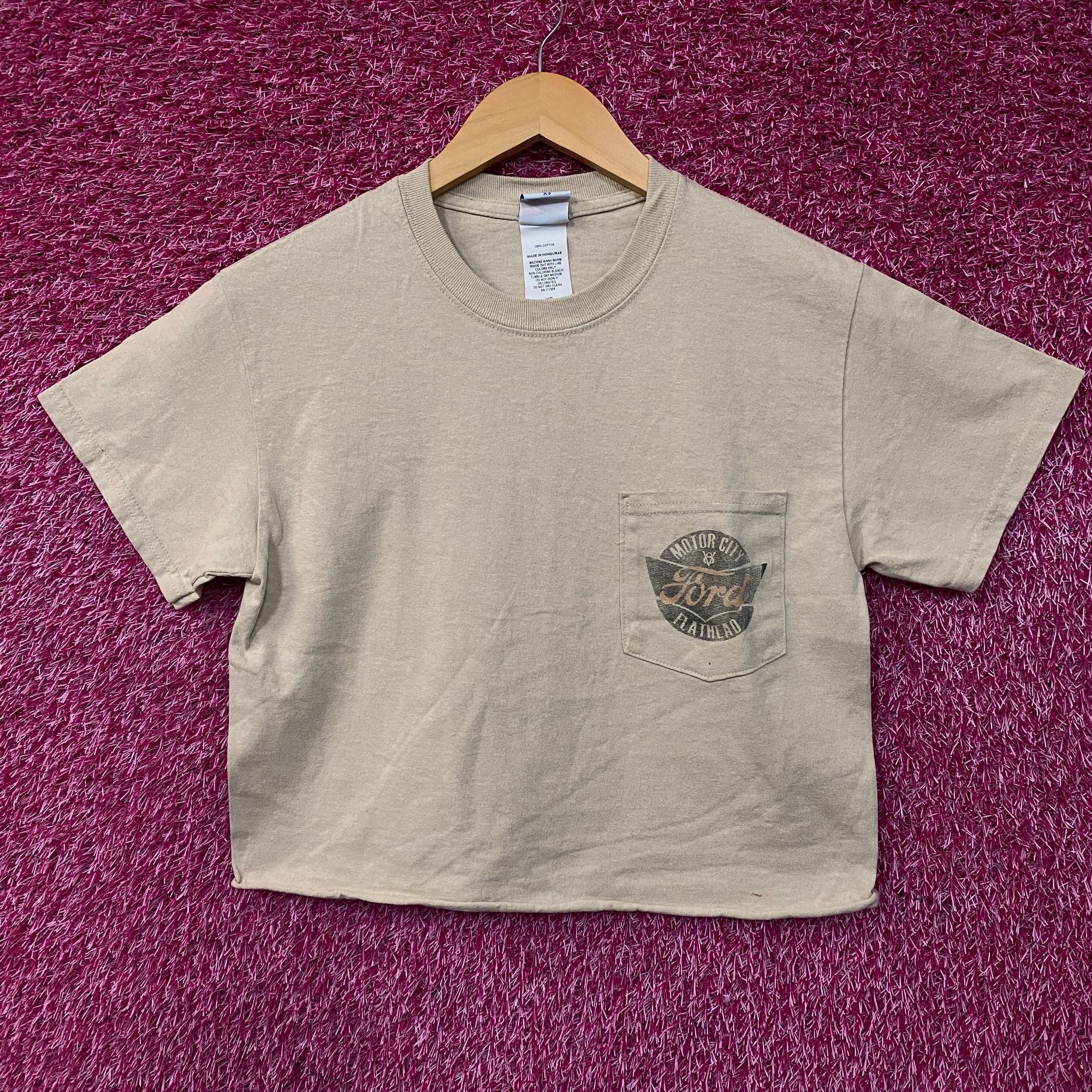 Junk Food Junk Food Ford Motor City Flathead Women's Crop T-Shirt XS Size XS / US 0-2 / IT 36-38 - 1 Thumbnail