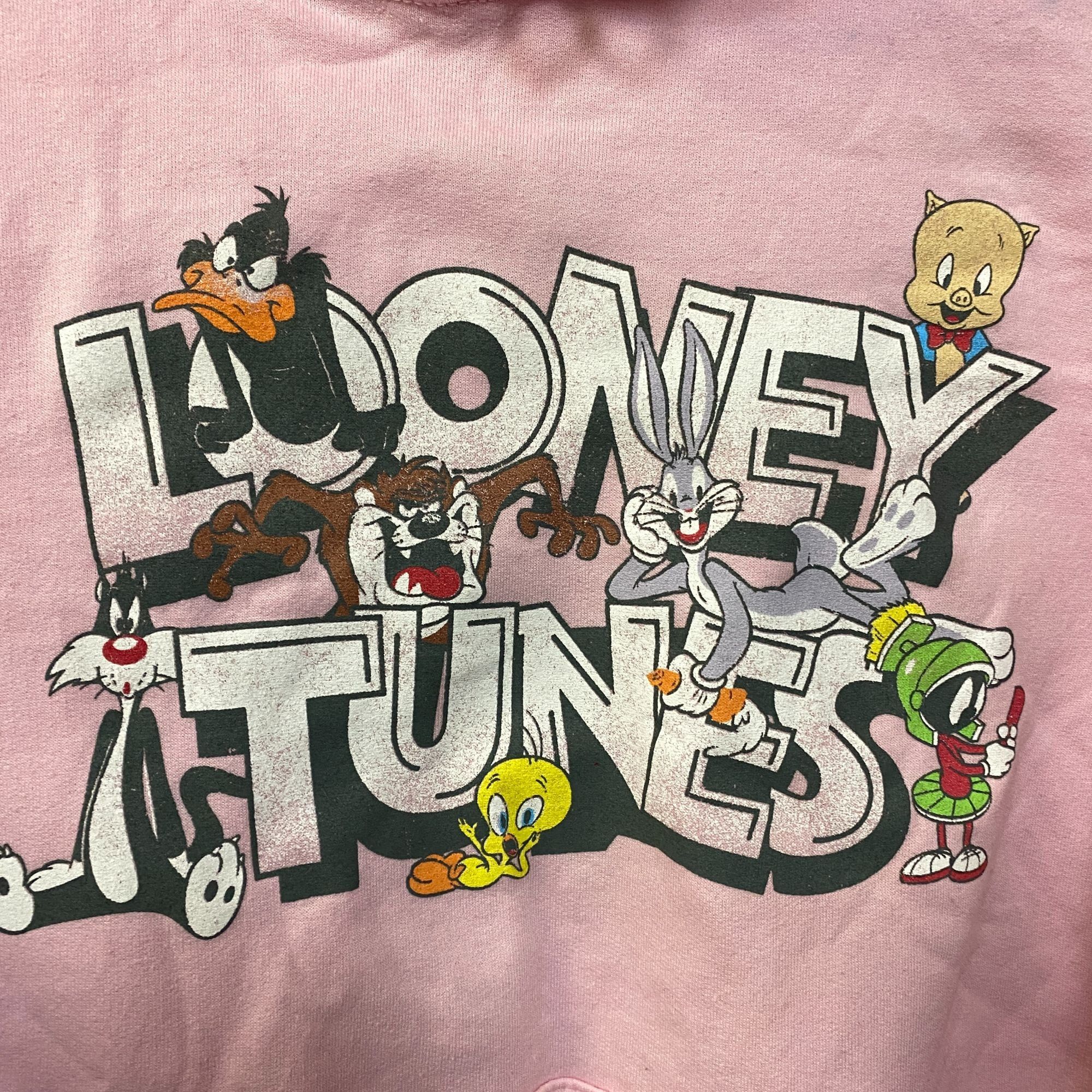 Warner Bros Looney Tunes That's All Folks Classic Cartoons Graphic Hoodi Size US S / EU 44-46 / 1 - 4 Thumbnail