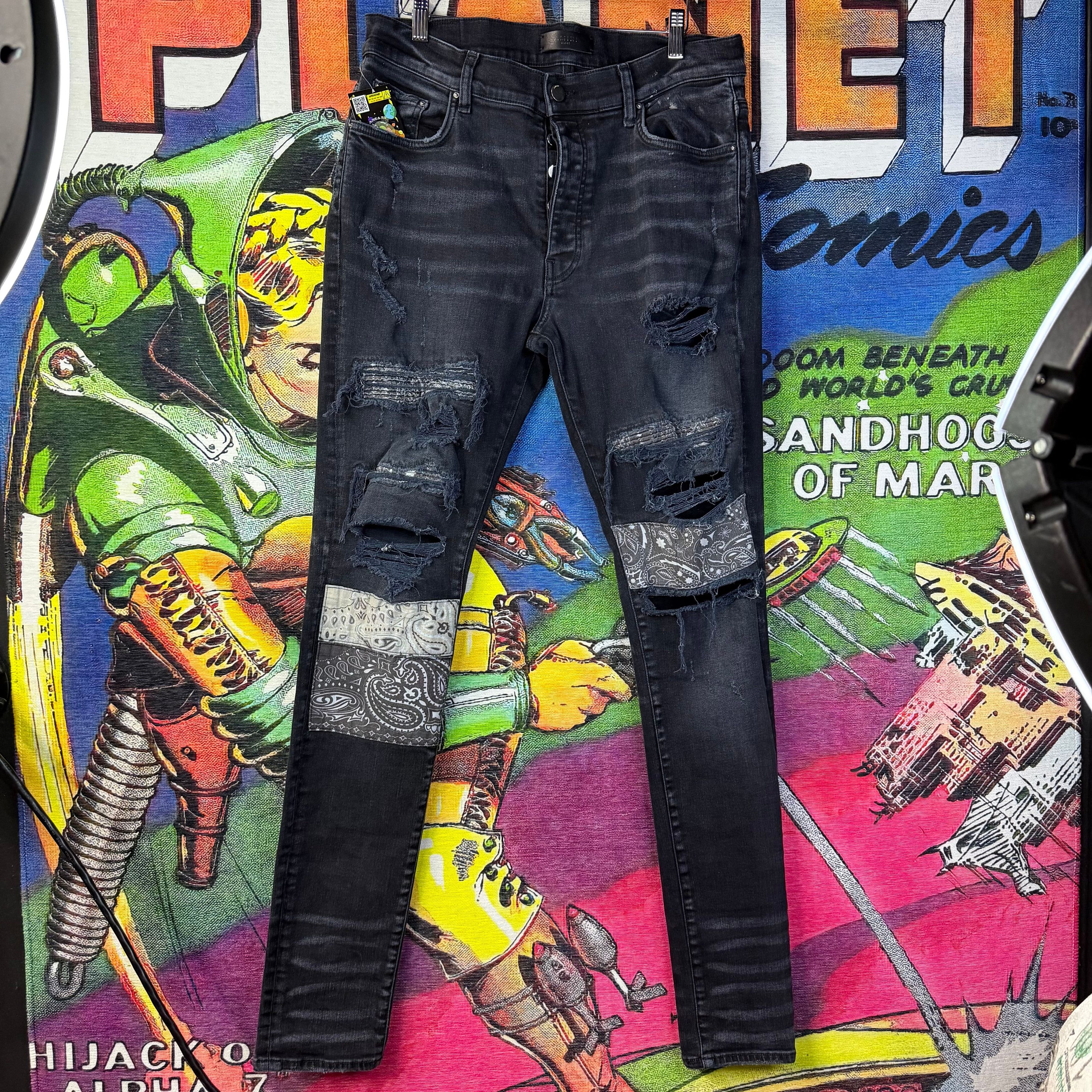 Amiri Art Patch Jeans | Grailed