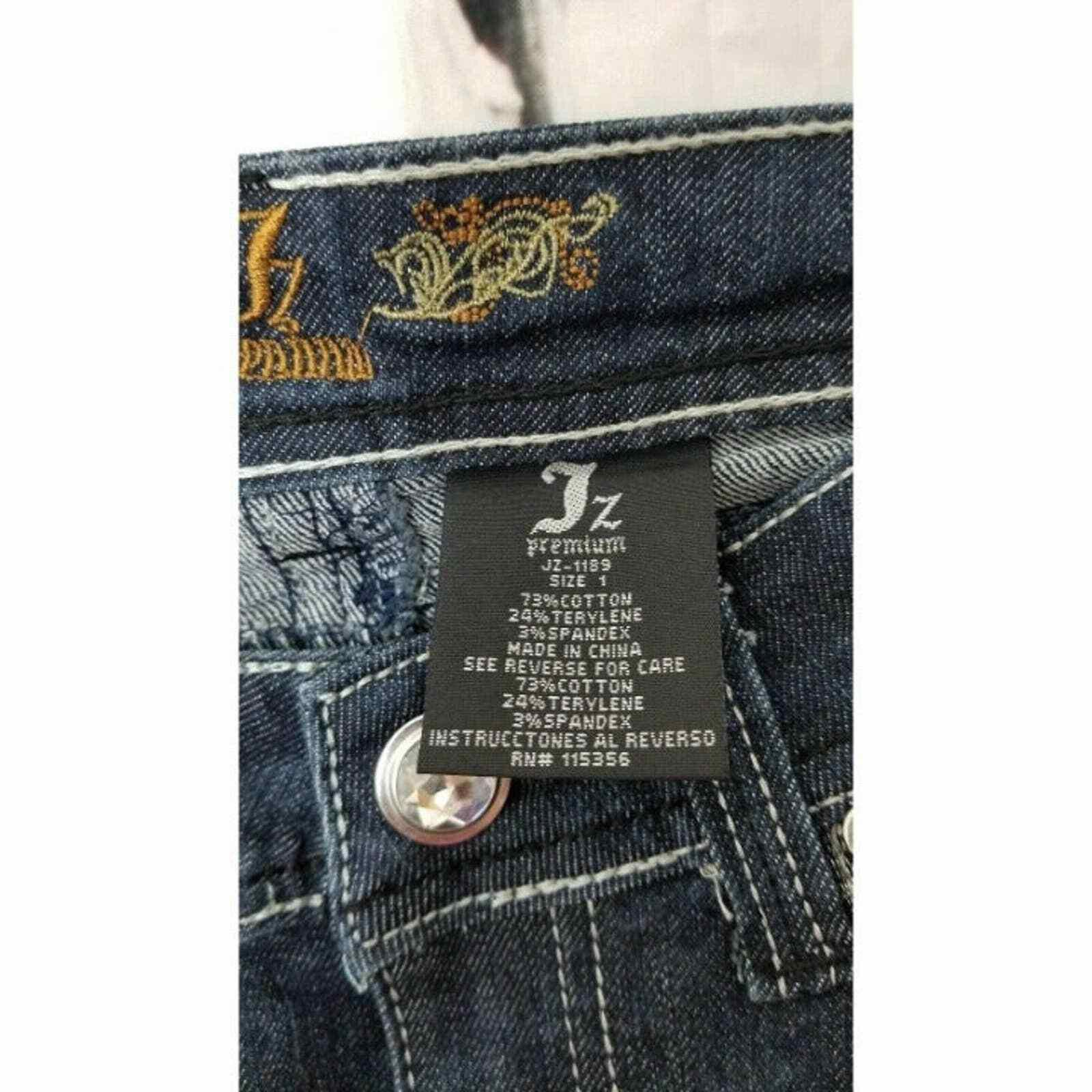 Other JZ Premium Denim Jeans 1 Bling NWT Bling Blue Jean Pant Pan Size 28" / US 6 / IT 42 - 11 Thumbnail