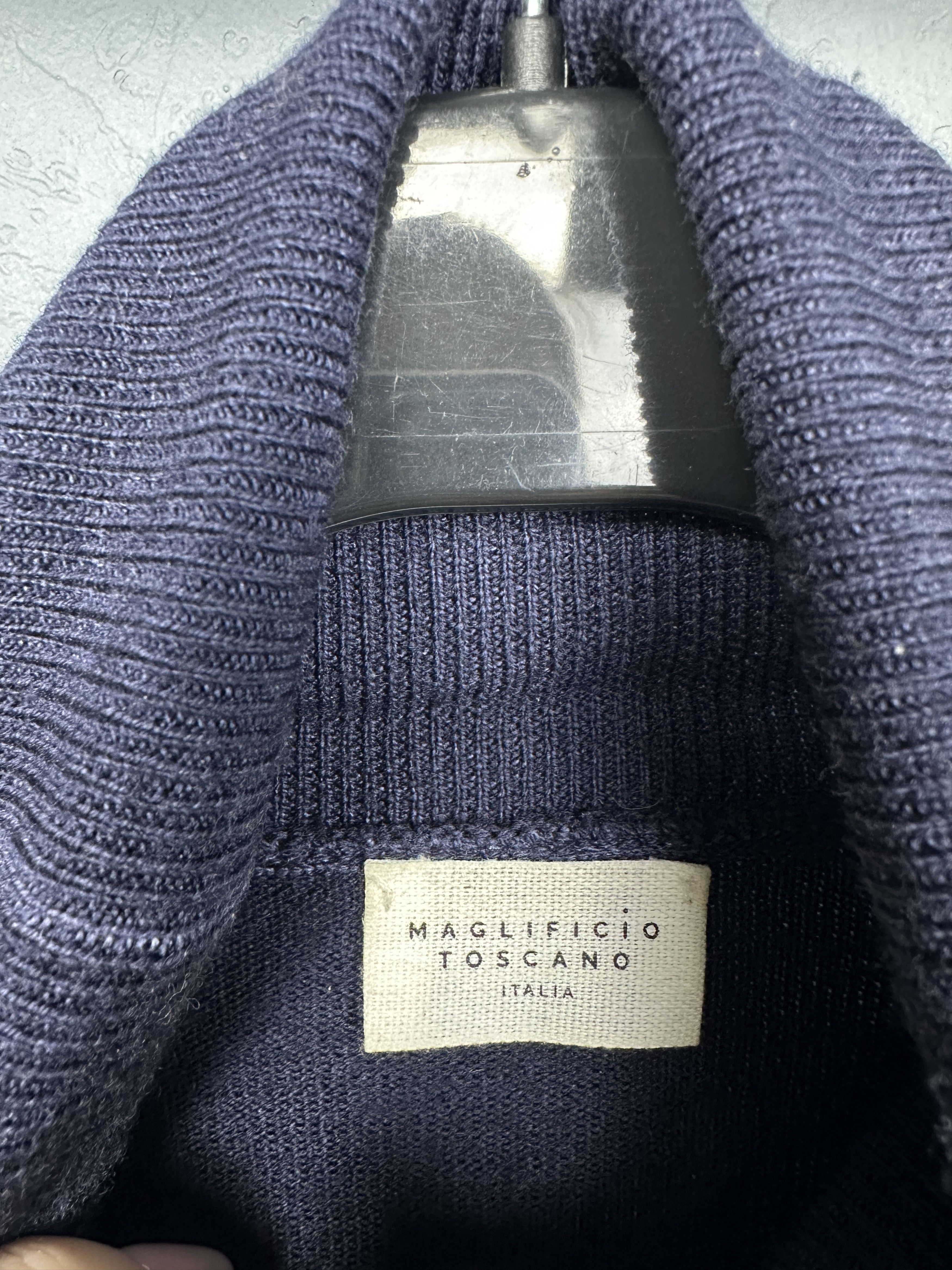 Toscano Maglificio Toscano Mens High Turtle Neck Wool Sweater Size US M / EU 48-50 / 2 - 3 Thumbnail
