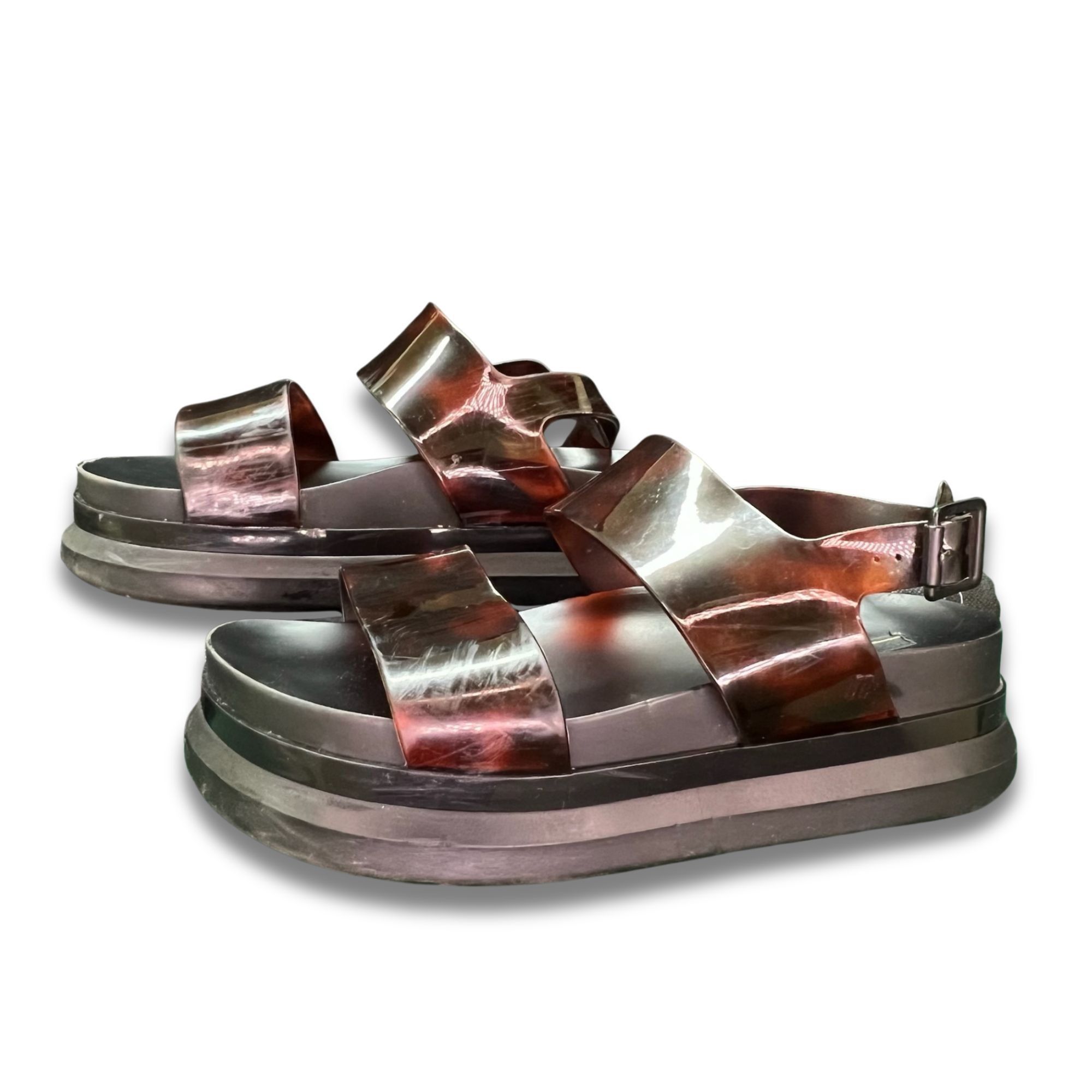 Melissa Melissa Cosmic Platform Sandals With Tortoise Shell Pattern Size US 8 / IT 38 - 3 Thumbnail
