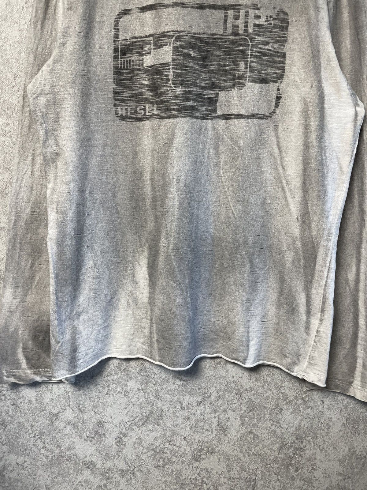 Diesel Vintage Diesel Distressed Long Sleeve Made In Italy Y2K 90s Size US XXL / EU 58 / 5 - 3 Thumbnail