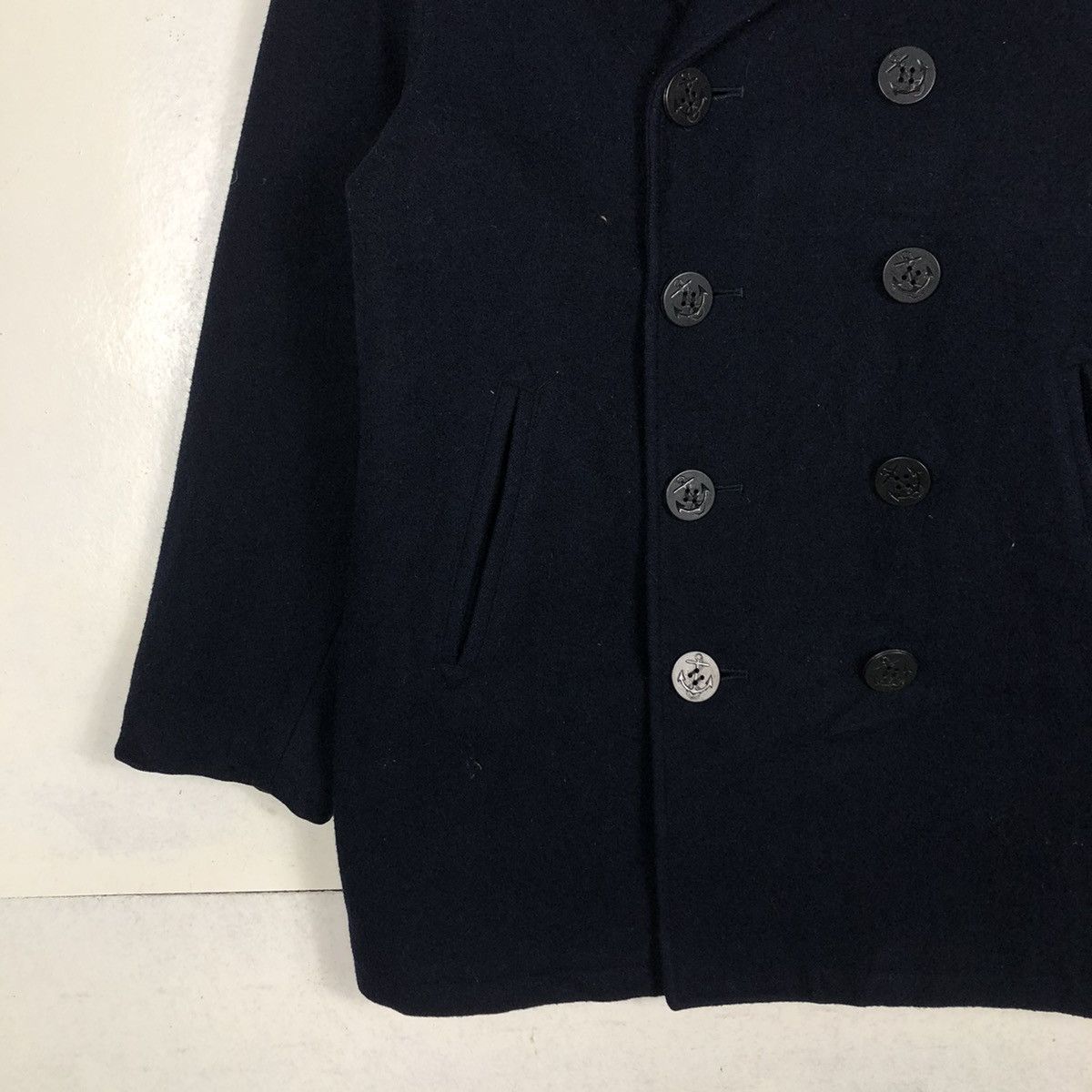 Edwin 📌VINTAGE WOOL BIKER JACKEG EDWIN COMPANY DOUBLE COLLAR Size US L / EU 52-54 / 3 - 6 Thumbnail