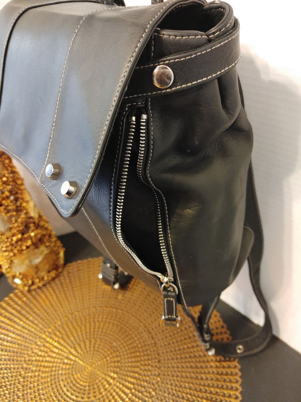 Perry Ellis Perlina Leather Backpack Size ONE SIZE - 2 Thumbnail