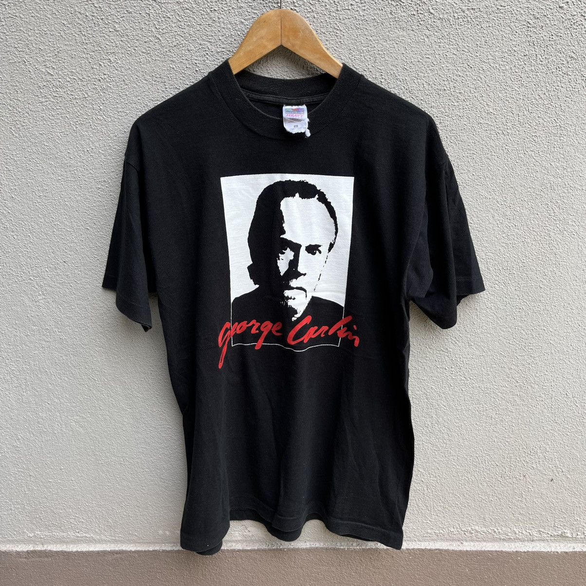Vintage Vintage 90s GEORGE CARLIN tee horror graphic Size US L / EU 52-54 / 3 - 1 Thumbnail