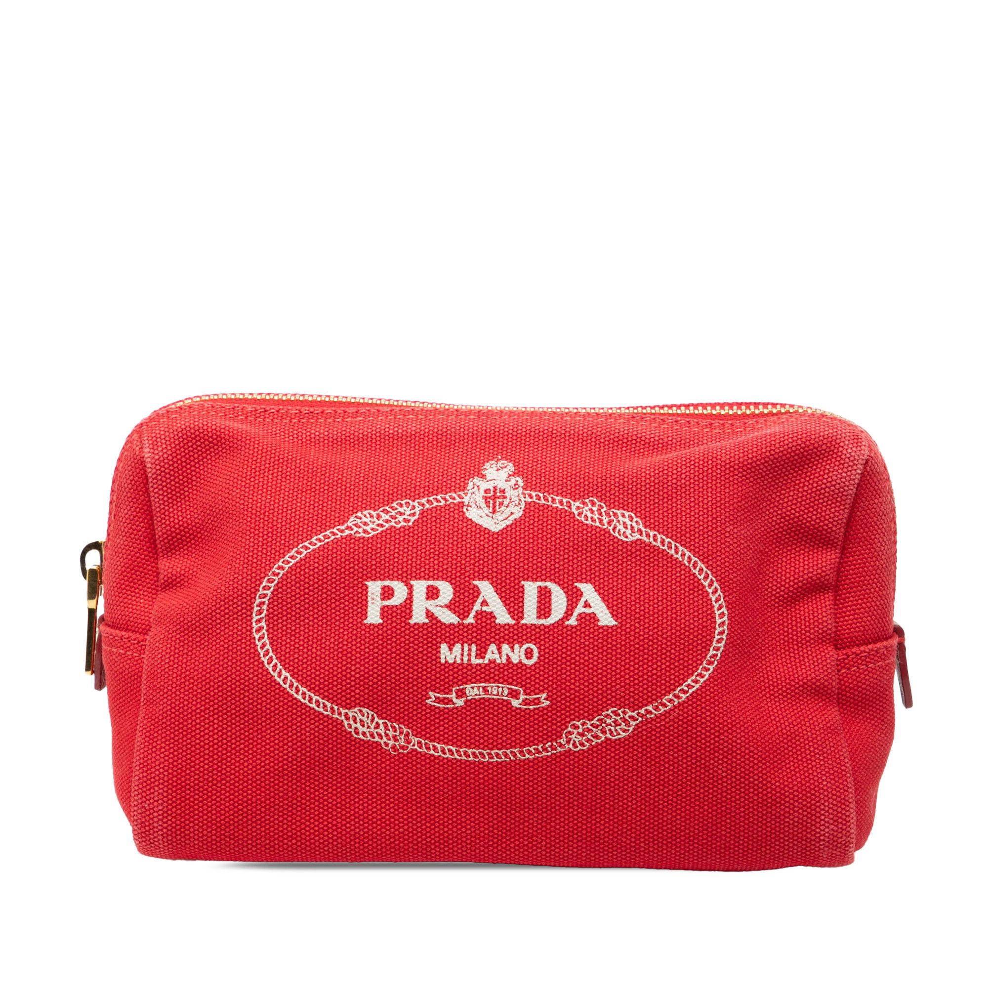 Prada Canvas Canapa Logo Pouch
