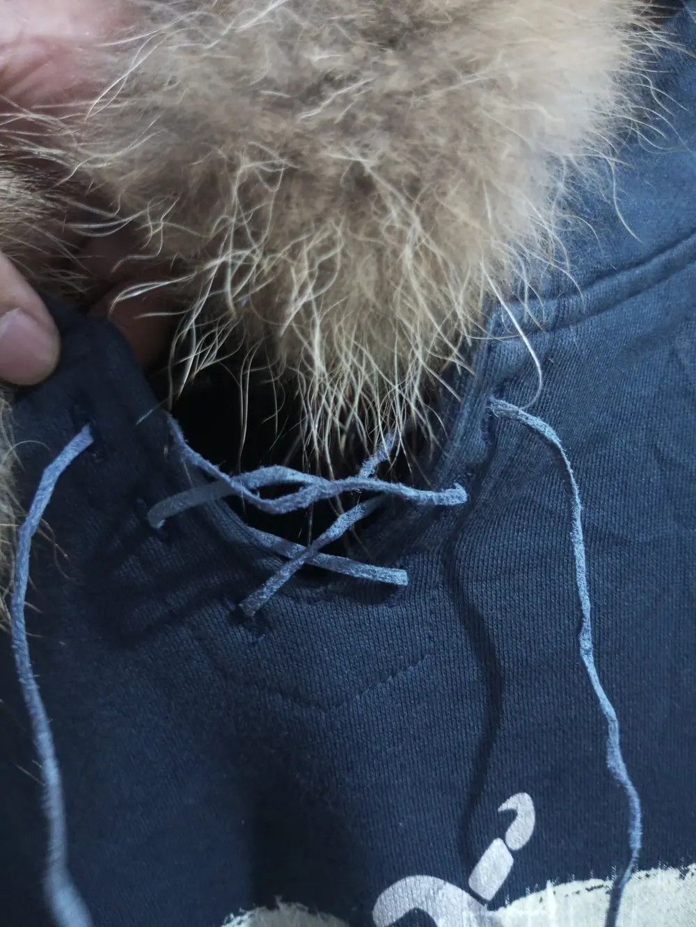 Japanese Brand × Vintage Vintage nexo laces up "pirate of nexo" Fur hoodie Size US L / EU 52-54 / 3 - 3 Thumbnail