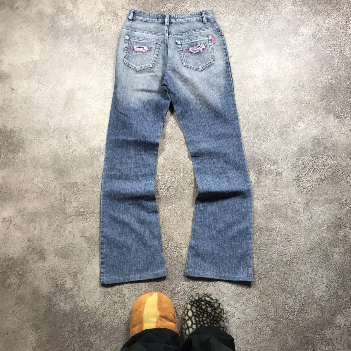 Vintage Vintage 90s Baggy Distressed Thrashed Jeans Grunge Y2K 26 Size 26" / US 2 / IT 38 - 5 Thumbnail
